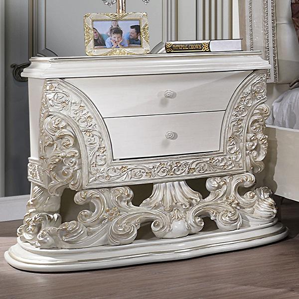 

                    
Homey Design Furniture HD-1813 Sleigh Bedroom Set White Faux Leather Purchase 
