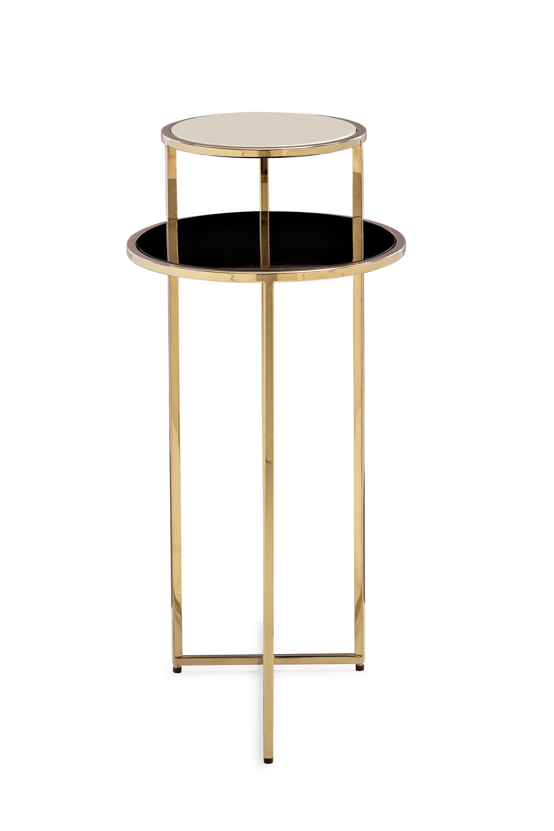 

    
Caracole THE LADIES SIDE End Table Cream/Gold/Black SIG-419-427
