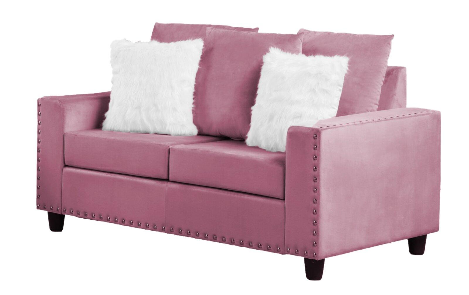 

    
Pink Fabric Loveseat MORRIS Galaxy Home Contemporary Modern
