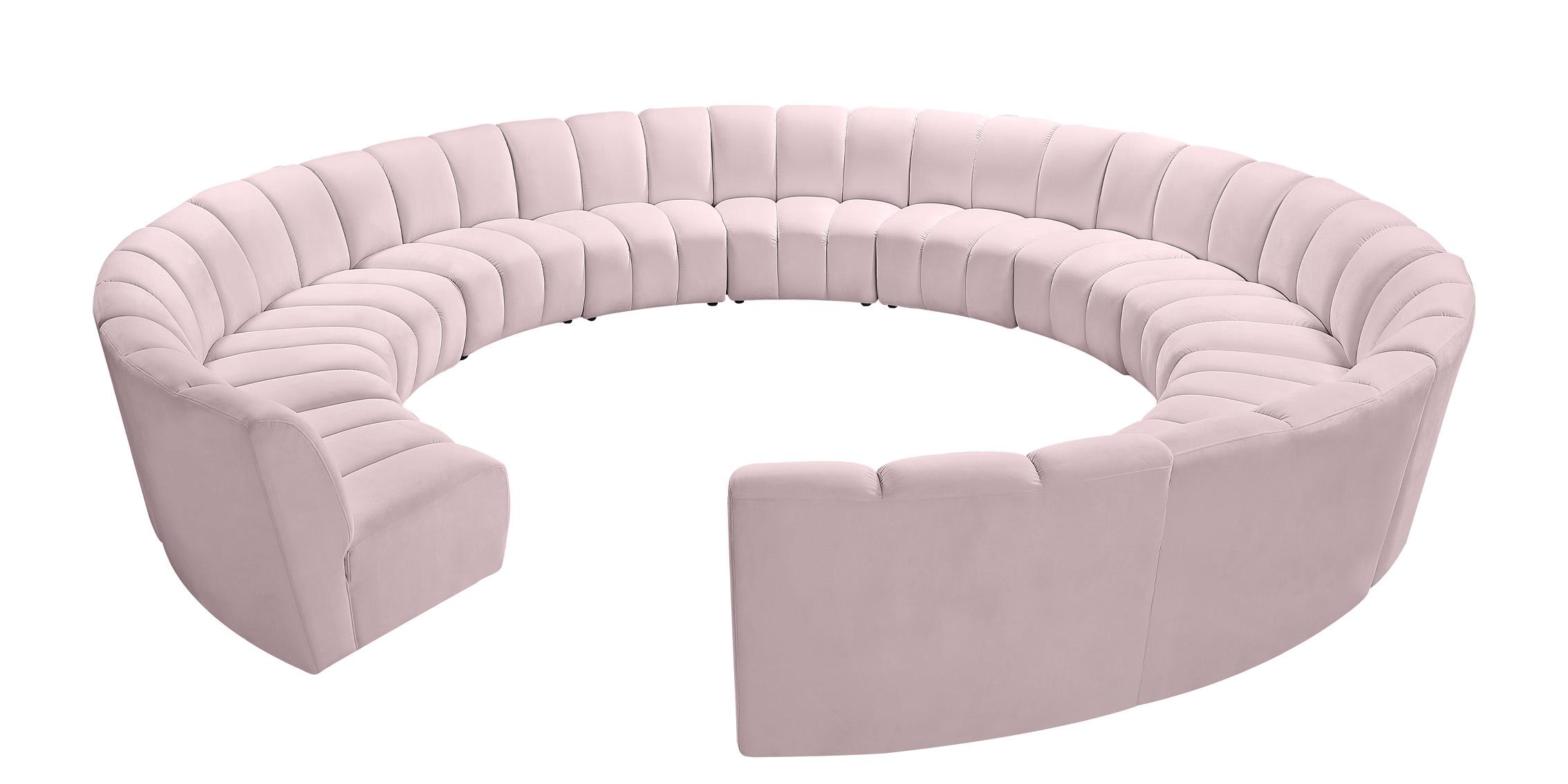 

        
Meridian Furniture INFINITY 638Pink-12PC Modular Sectional Sofa Pink Velvet 753359803944
