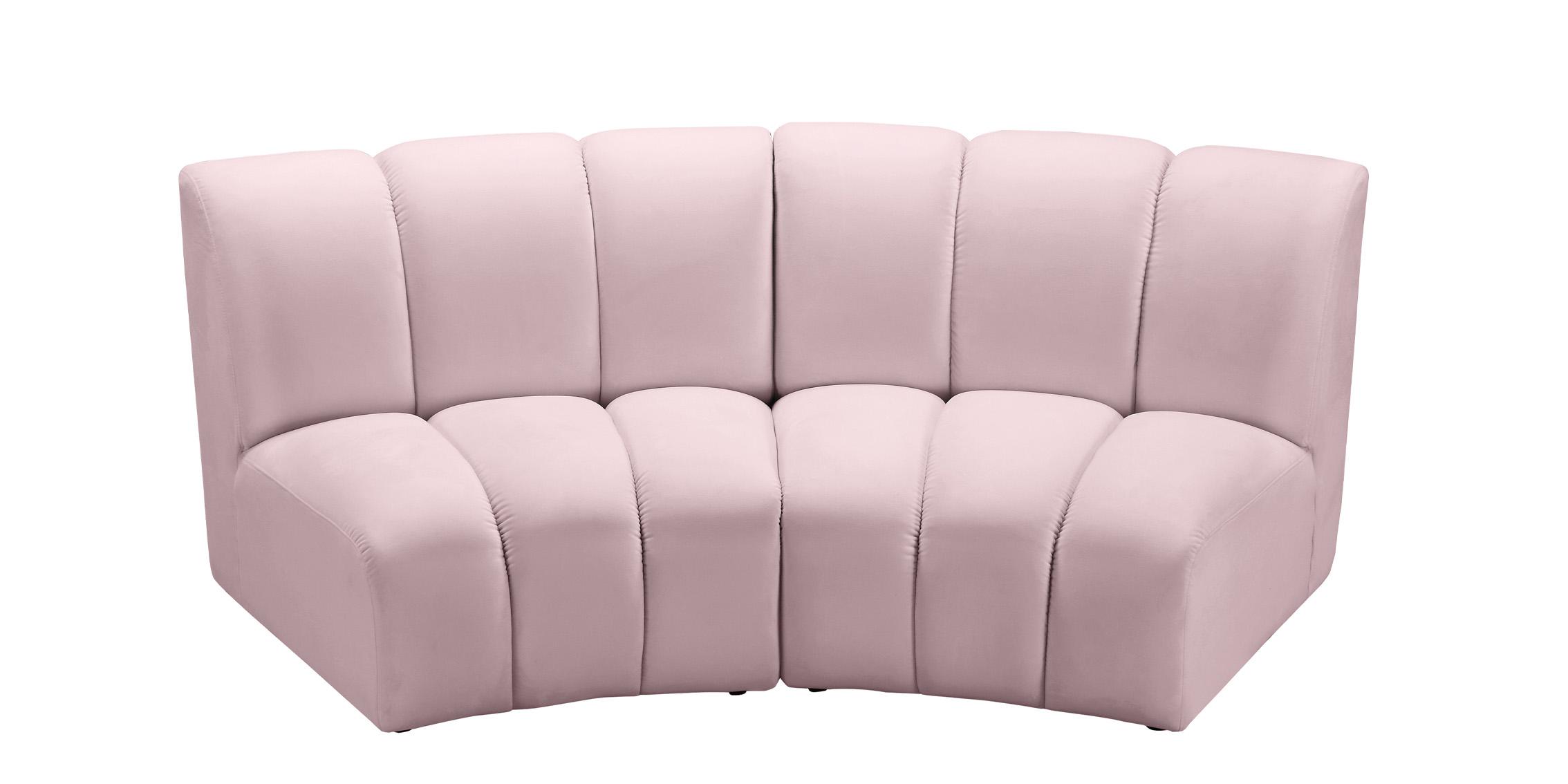 

        
Meridian Furniture INFINITY 638Pink-2PC Modular Sectional Sofa Pink Velvet 753359801537
