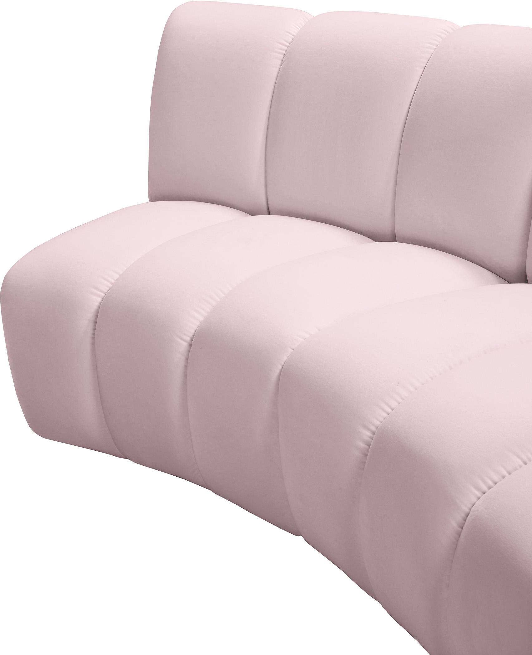 

        
Meridian Furniture INFINITY 638Pink-3PC Modular Sectional Sofa Pink Velvet 753359801544
