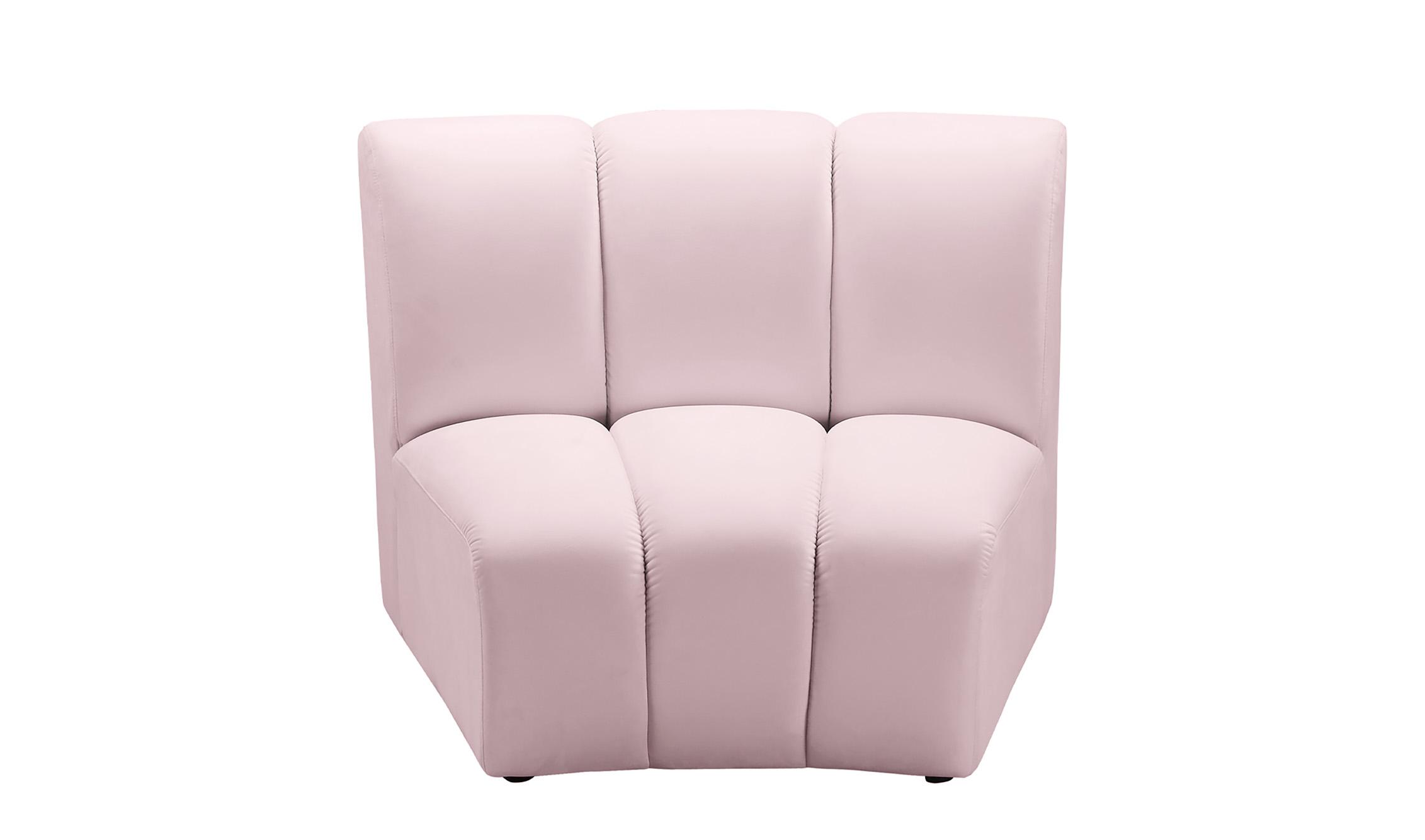 

    
 Order  Pink Velvet Modular Sectional Sofa INFINITY 638Pink-3PC Meridian Modern
