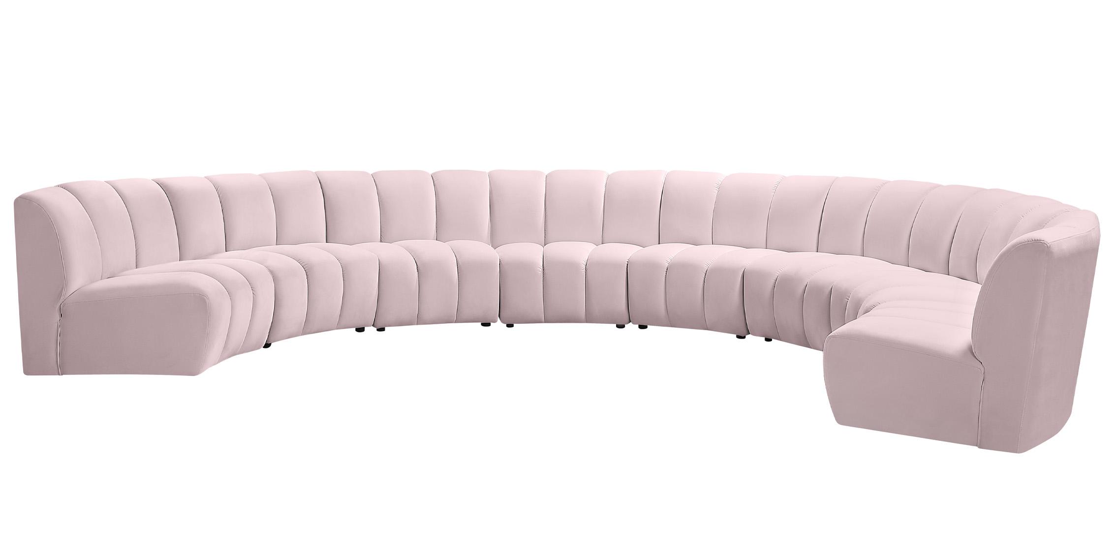 

        
Meridian Furniture INFINITY 638Pink-8PC Modular Sectional Sofa Pink Velvet 753359803906
