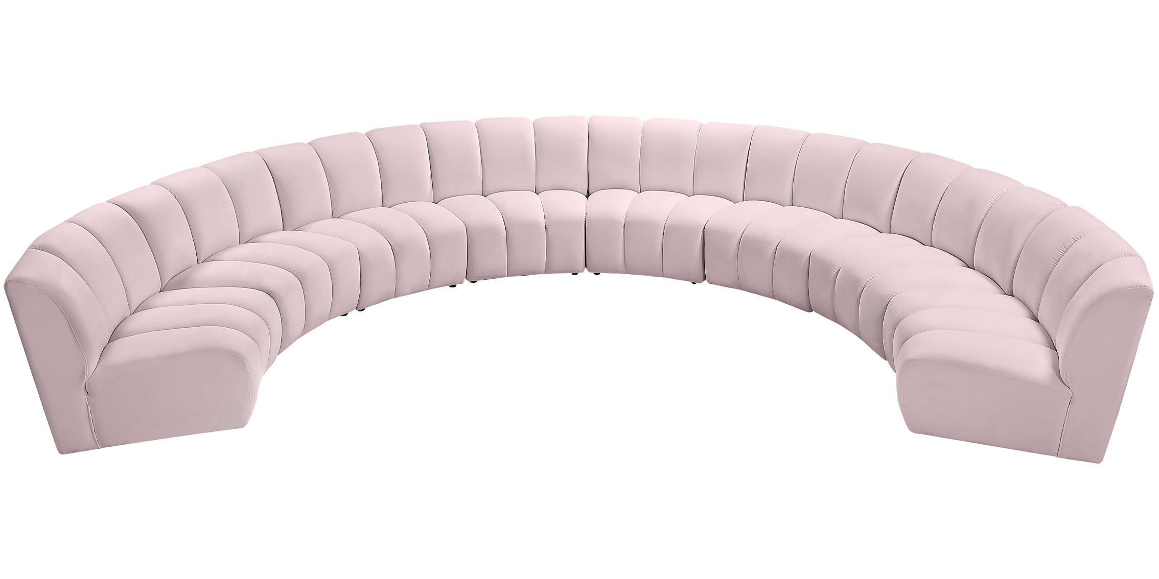 

    
Pink Velvet Modular Sectional Sofa INFINITY 638Pink-8PC Meridian Modern
