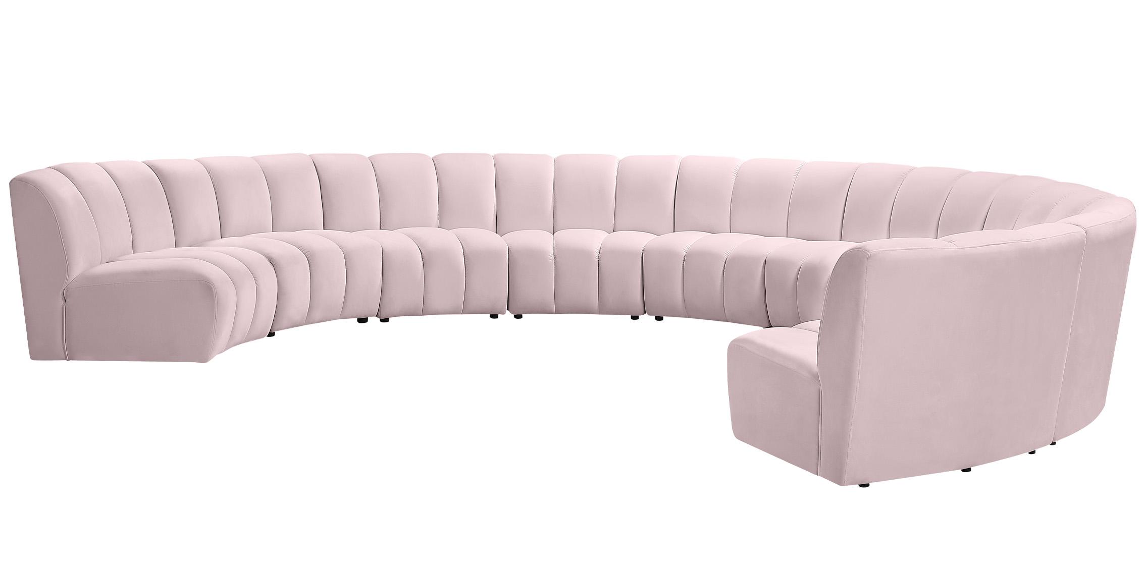 

        
Meridian Furniture INFINITY 638Pink-9PC Modular Sectional Sofa Pink Velvet 753359803913
