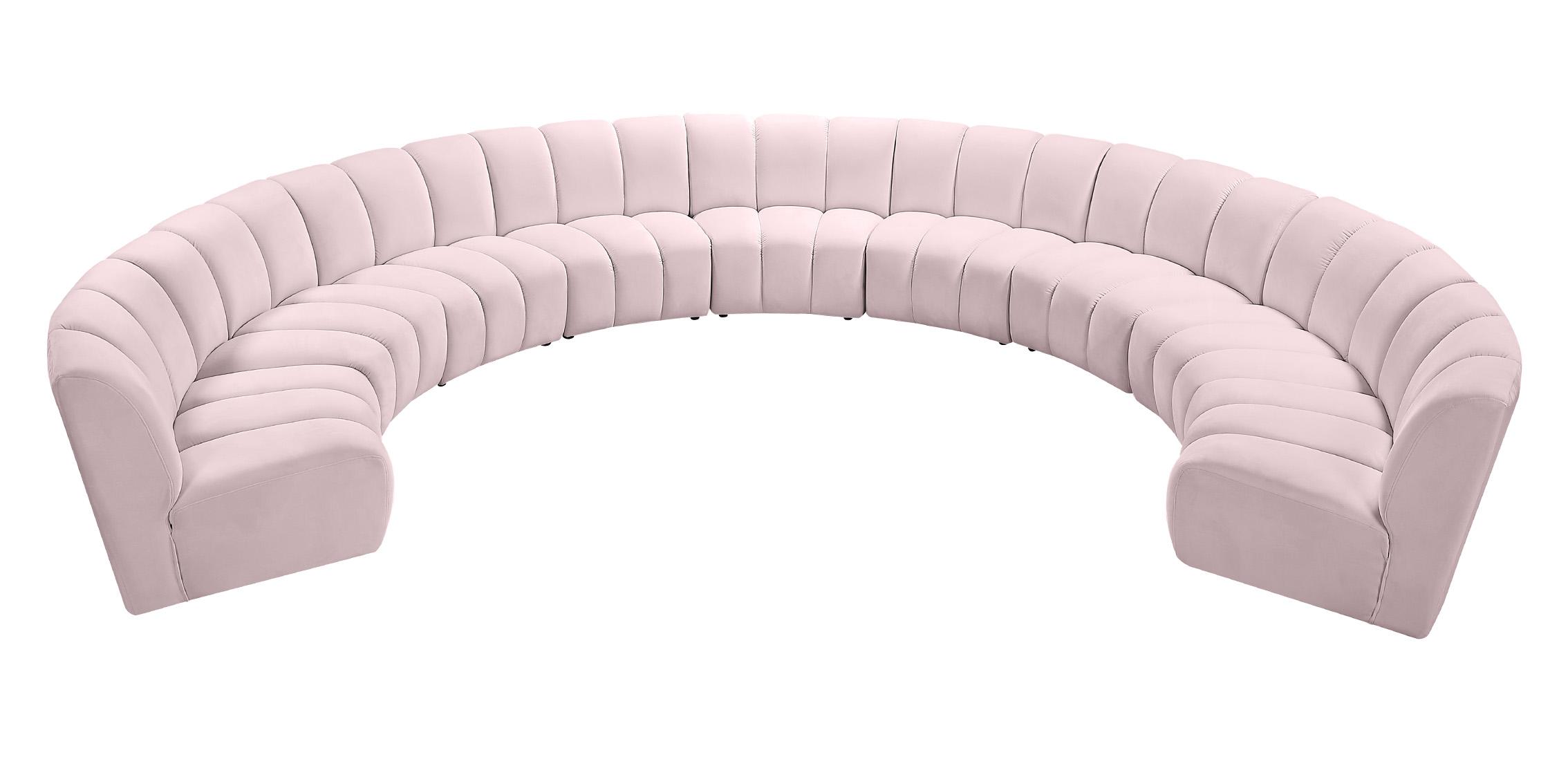 

    
Pink Velvet Modular Sectional Sofa INFINITY 638Pink-9PC Meridian Modern
