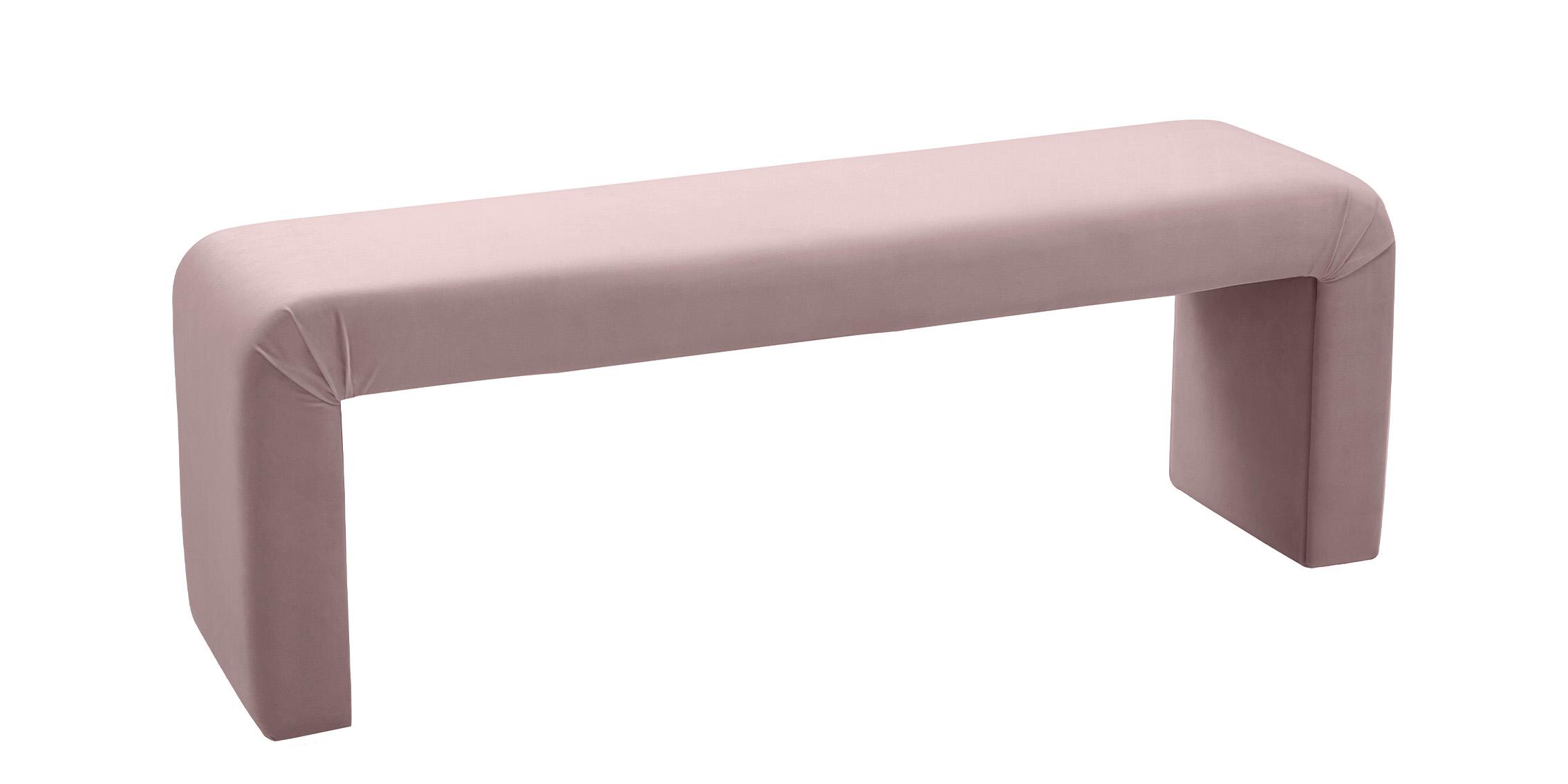 Contemporary, Modern Benches MINIMALIST 174Pink in Pink Velvet