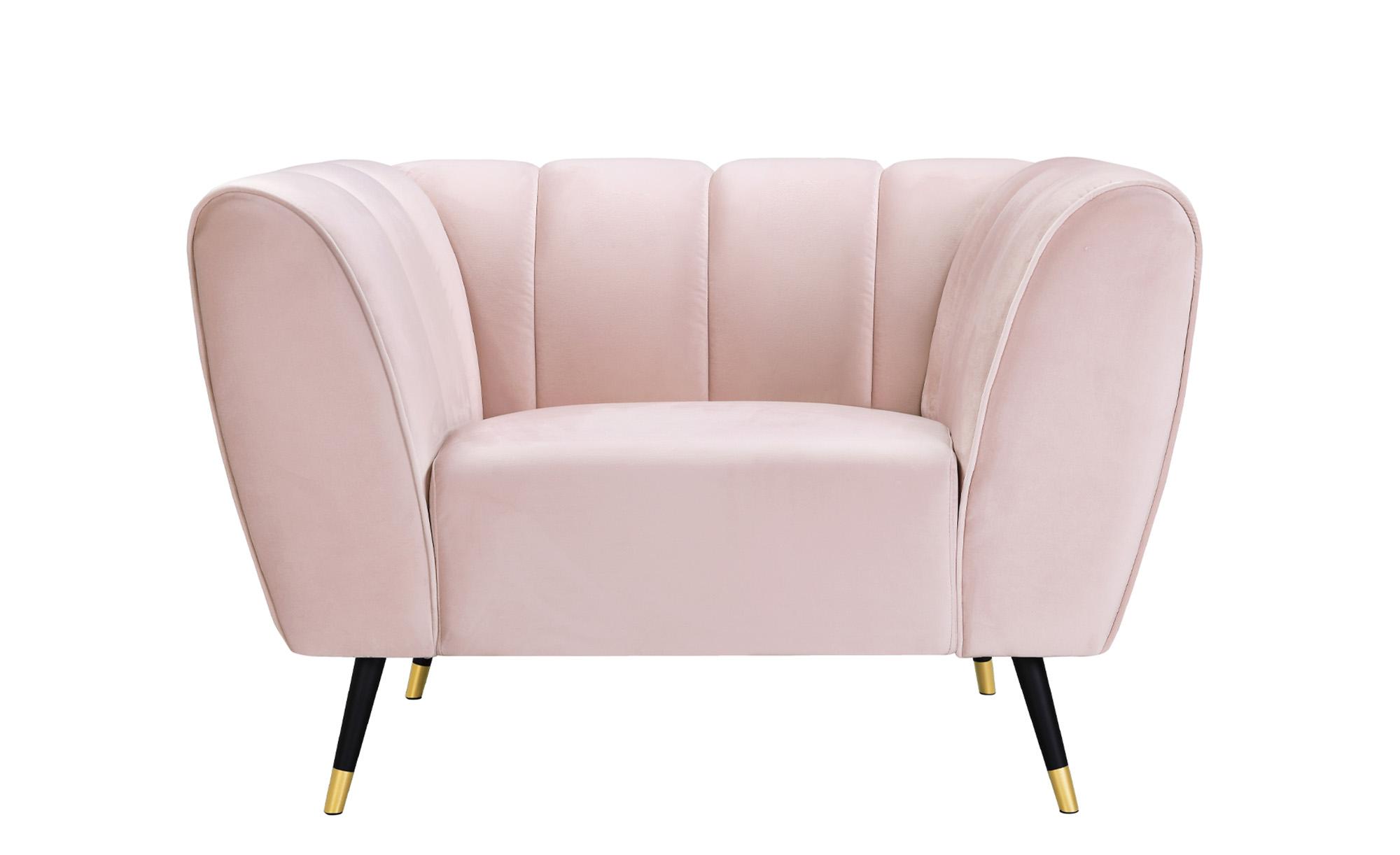 

    
626Pink-C-Set-2 Pink Velvet Channel Tufted Arm Chair Set 2Pcs BEAUMONT 626Pink-C Contemporary
