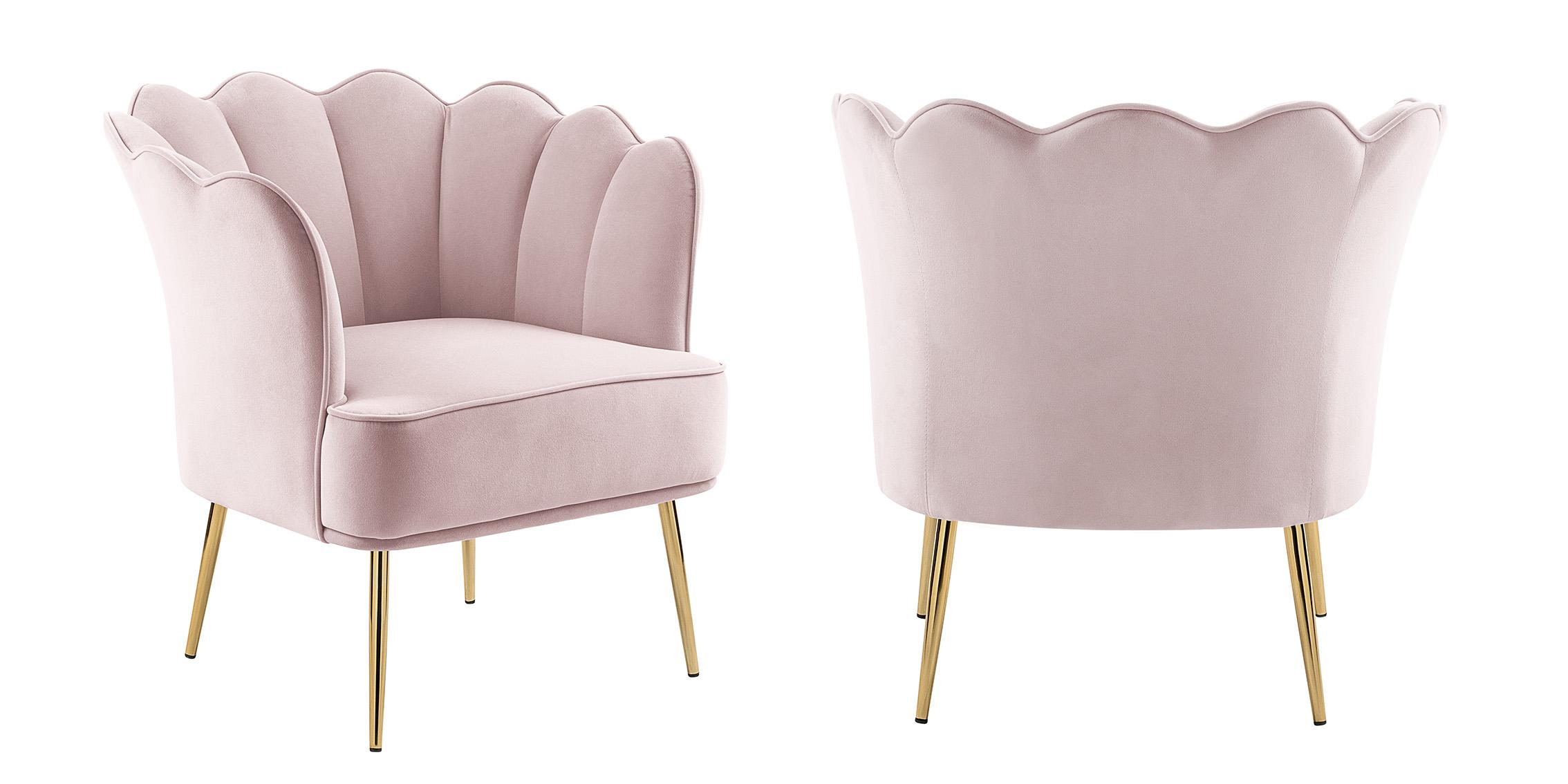 

    
Pink Velvet Channel Tufted Chair Set 2Pcs JESTER 516Pink Meridian Contemporary
