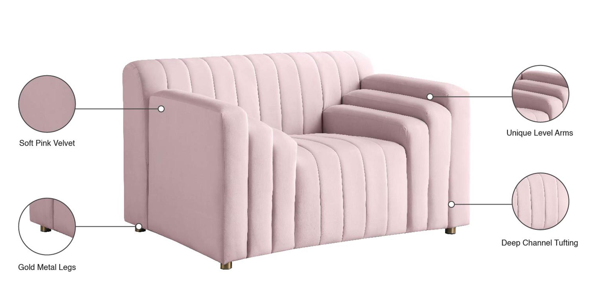 

    
637Pink-C-Set-2 Pink Velvet Channel Tufted Chair Set 2Pcs NAYA 637Pink-C Meridian Contemporary
