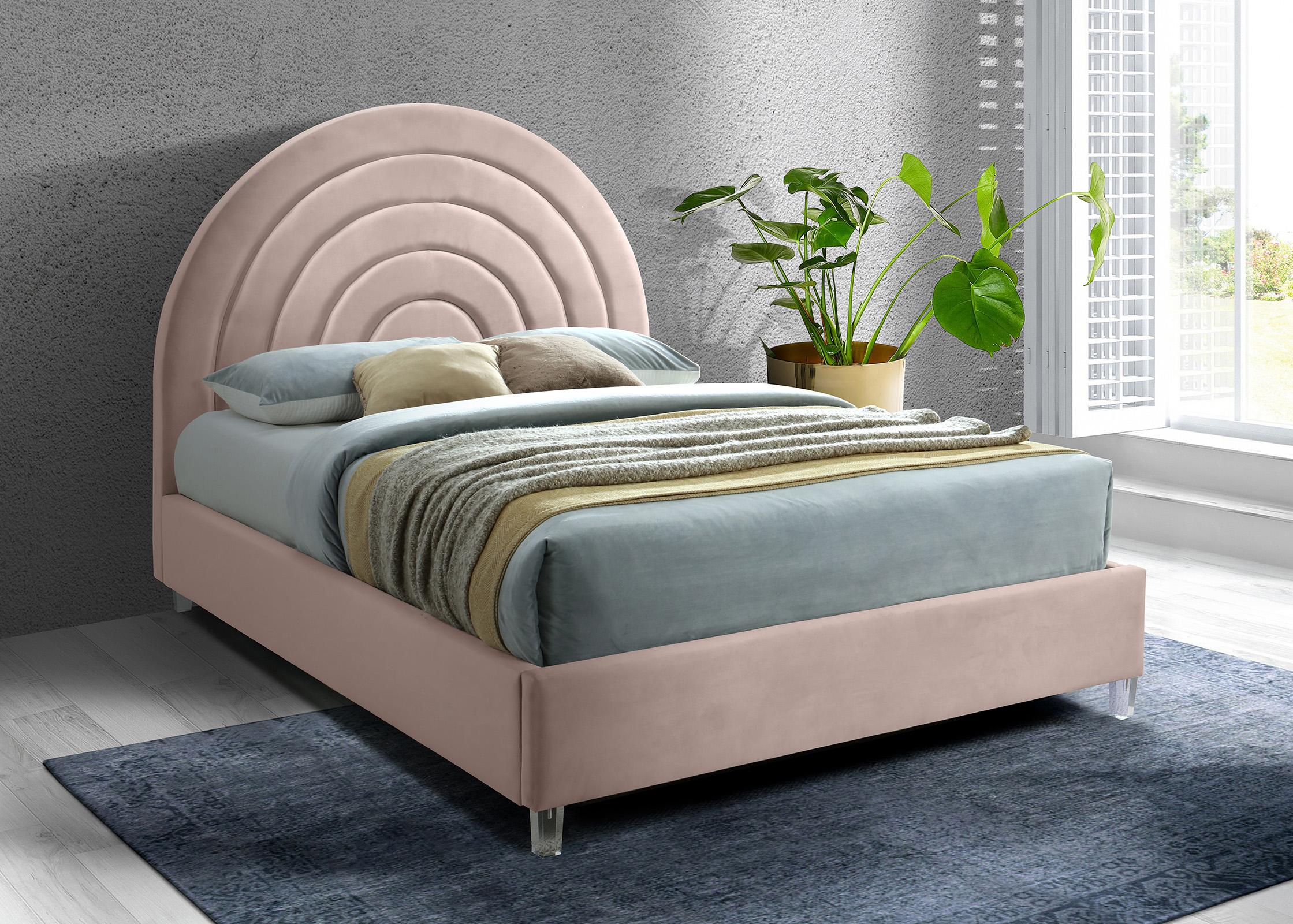 

    
Pink Velvet Channel Tufted Full Bed RAINBOW RainbowPink-F Meridian Modern

