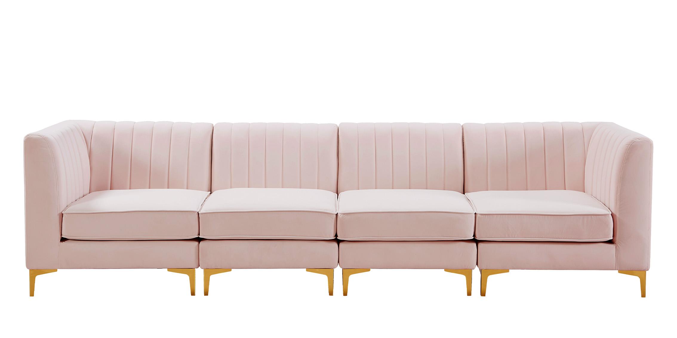 

        
Meridian Furniture ALINA 604Pink-S119 Modular Sectional Sofa Pink Velvet 94308259208
