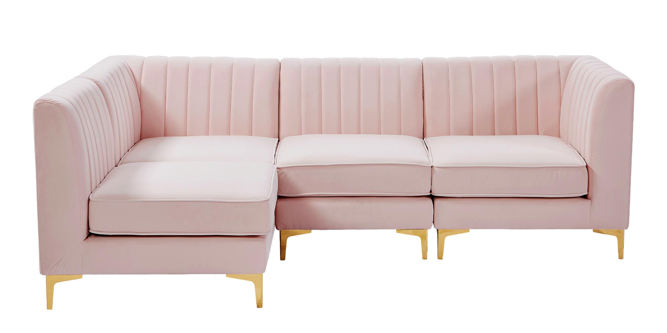 

        
Meridian Furniture ALINA 604Pink-Sec4A Modular Sectional Sofa Pink Velvet 94308259215

