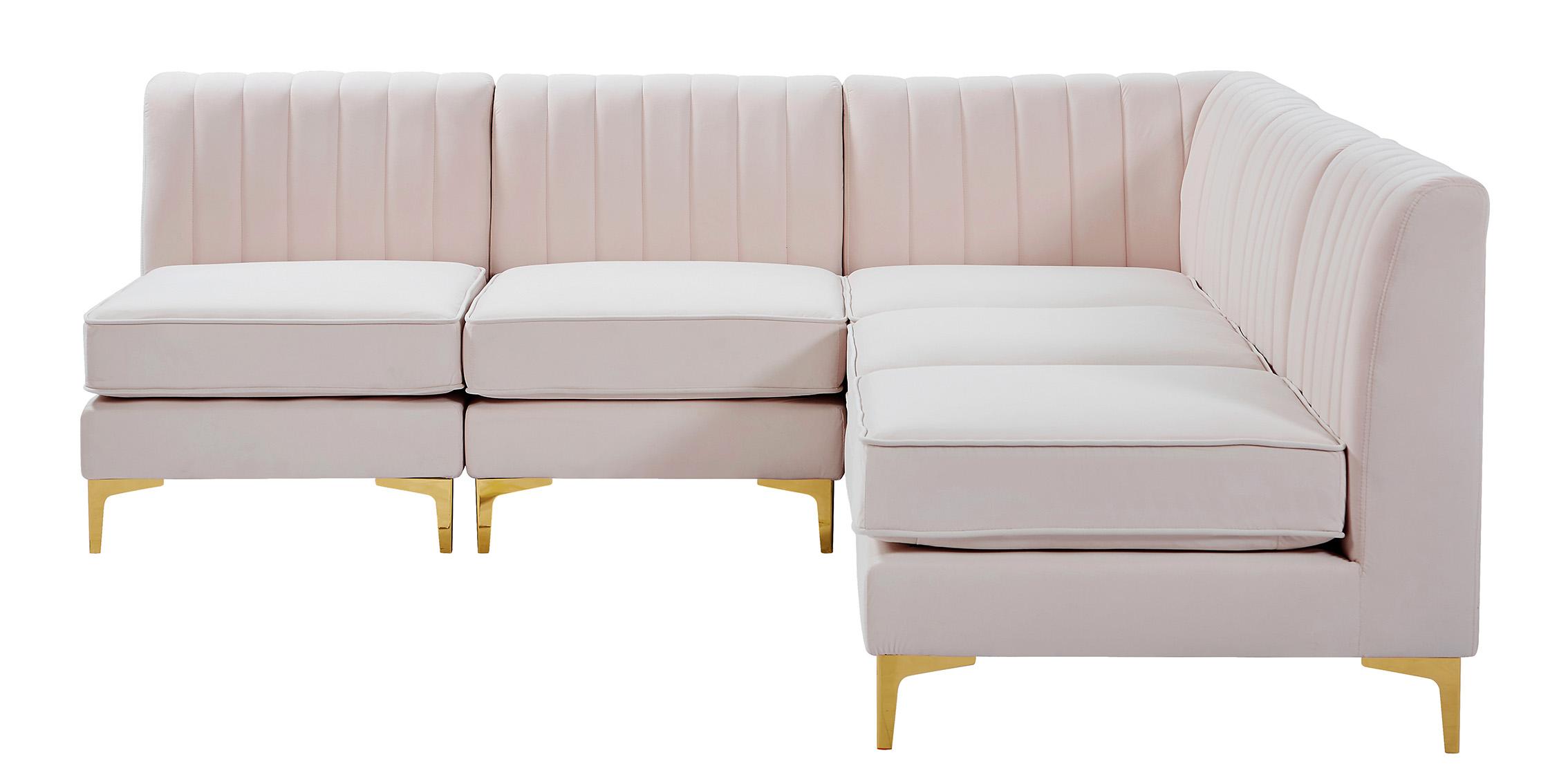

        
Meridian Furniture ALINA 604Pink-Sec5A Modular Sectional Sofa Pink Velvet 94308259222
