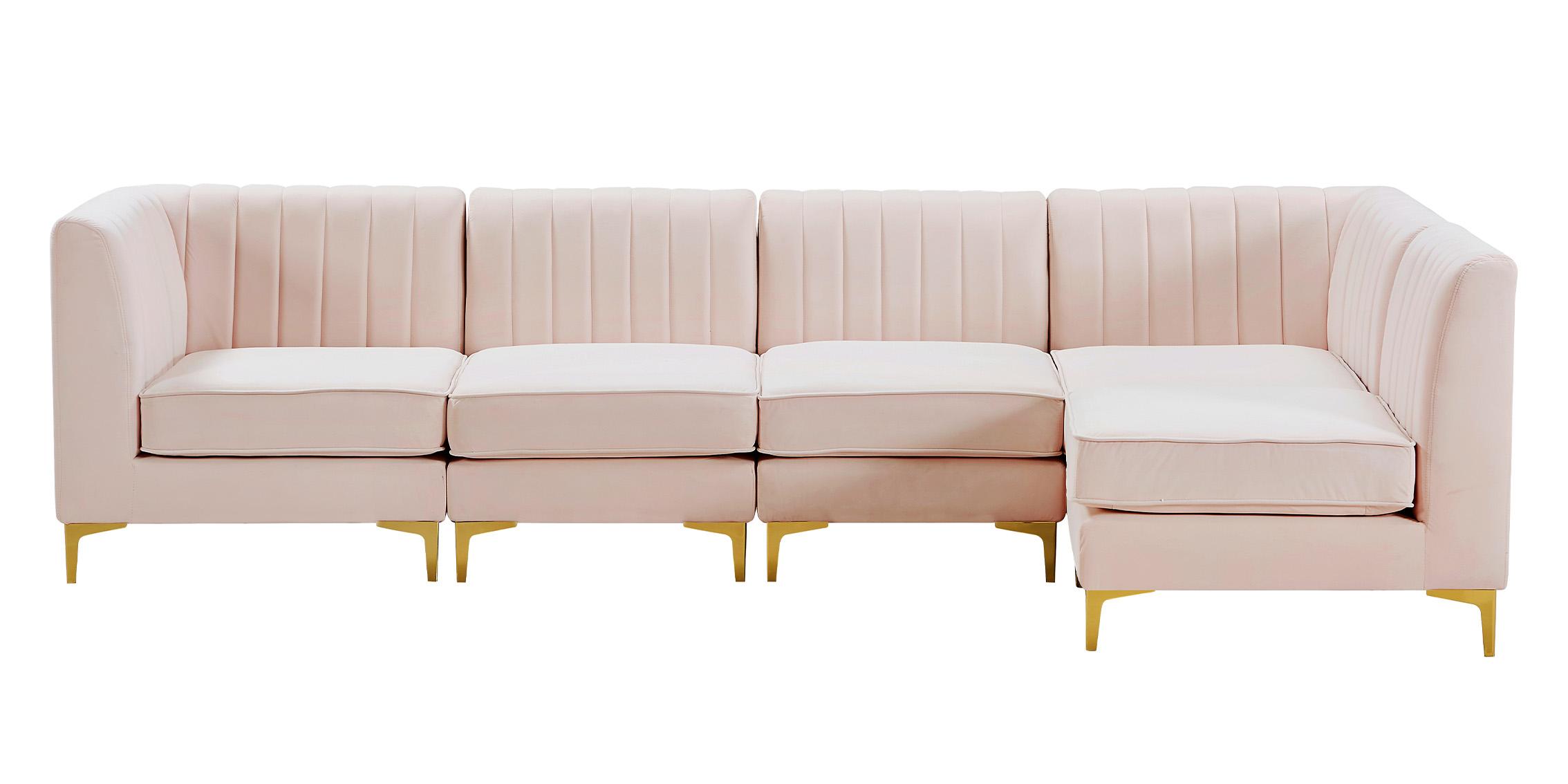 

        
Meridian Furniture ALINA 604Pink-Sec5B Modular Sectional Sofa Pink Velvet 94308259239
