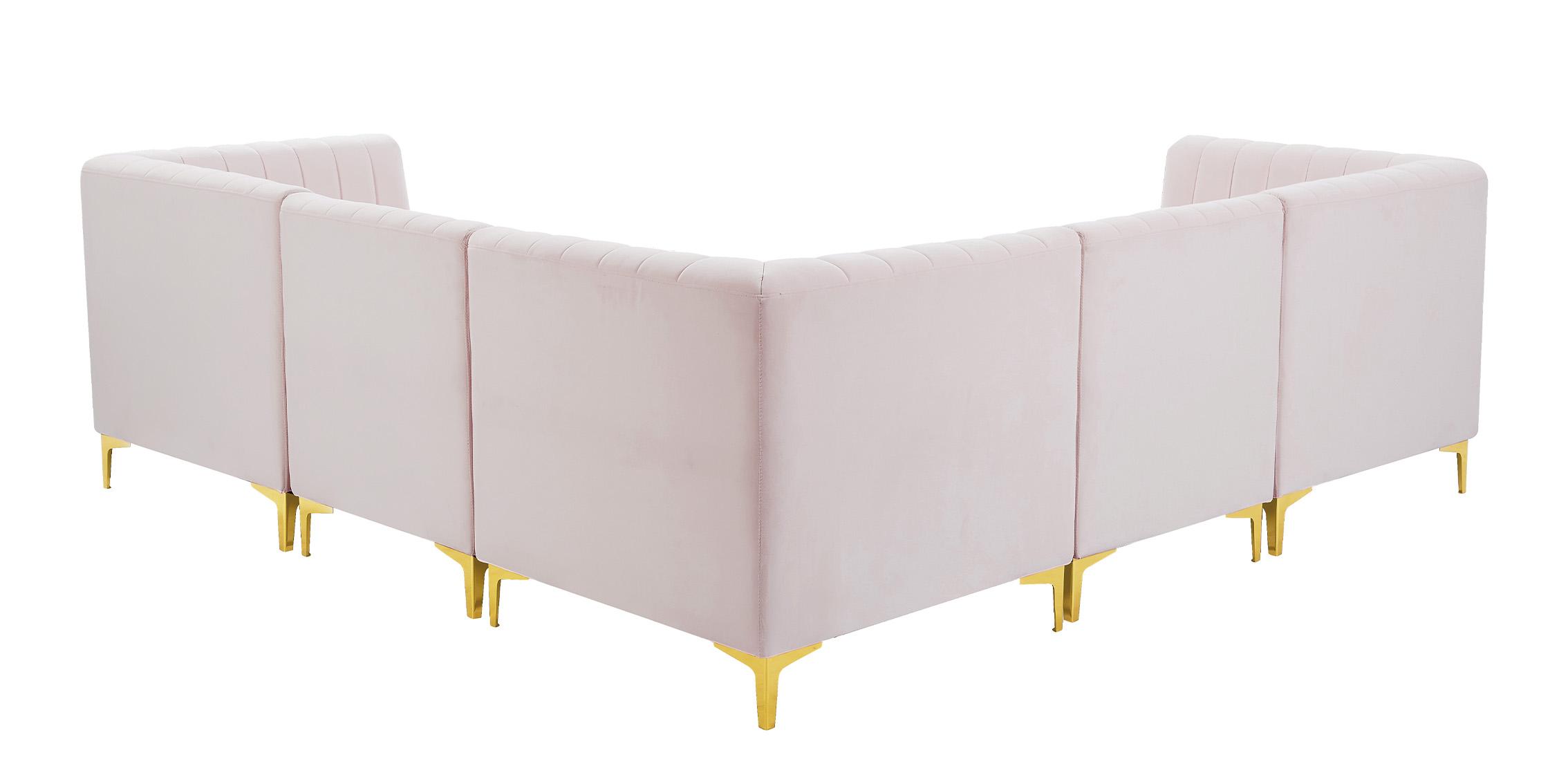 

        
Meridian Furniture ALINA 604Pink-Sec5C Modular Sectional Sofa Pink Velvet 94308259246
