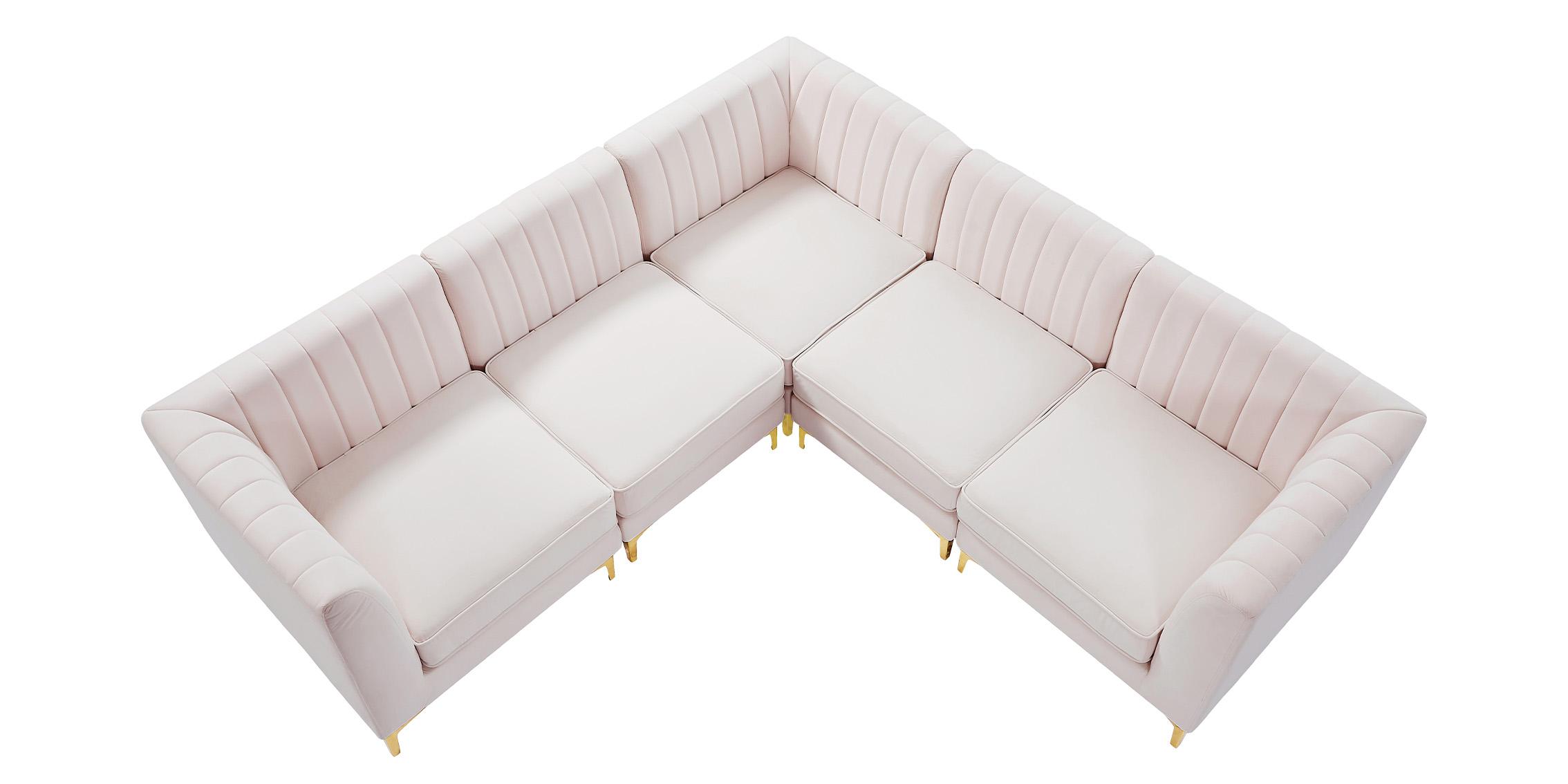 

    
604Pink-Sec5C Meridian Furniture Modular Sectional Sofa
