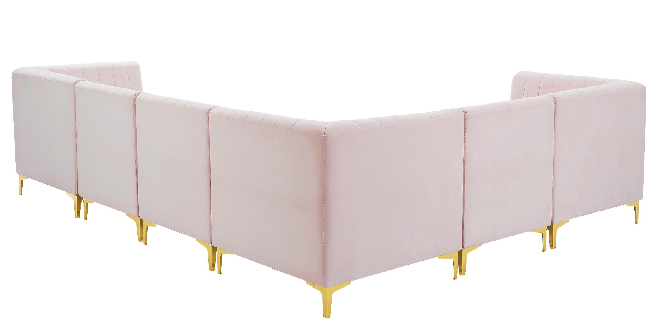 

        
Meridian Furniture ALINA 604Pink-Sec6A Modular Sectional Sofa Pink Velvet 94308259253

