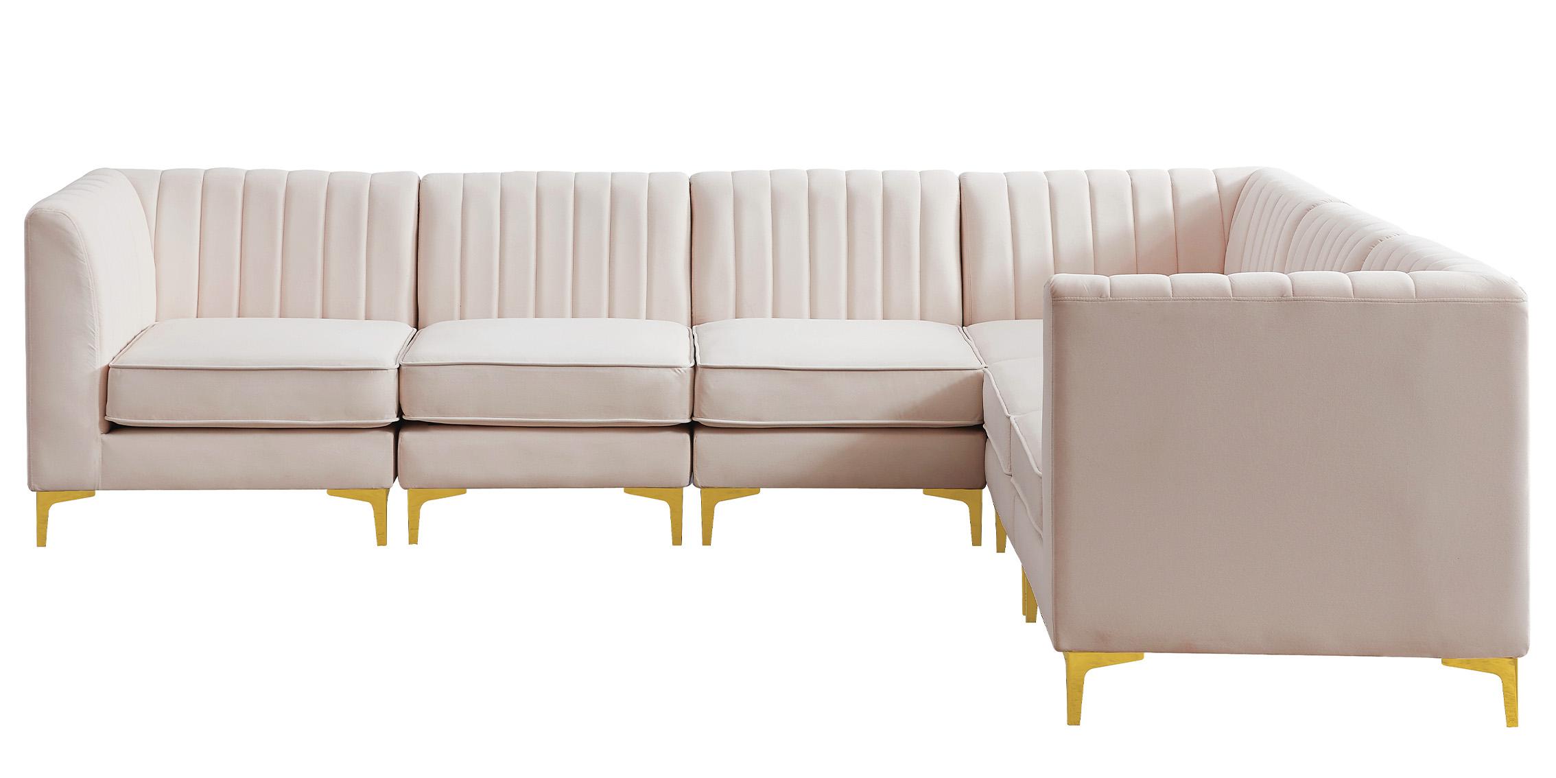 

    
604Pink-Sec6A Meridian Furniture Modular Sectional Sofa
