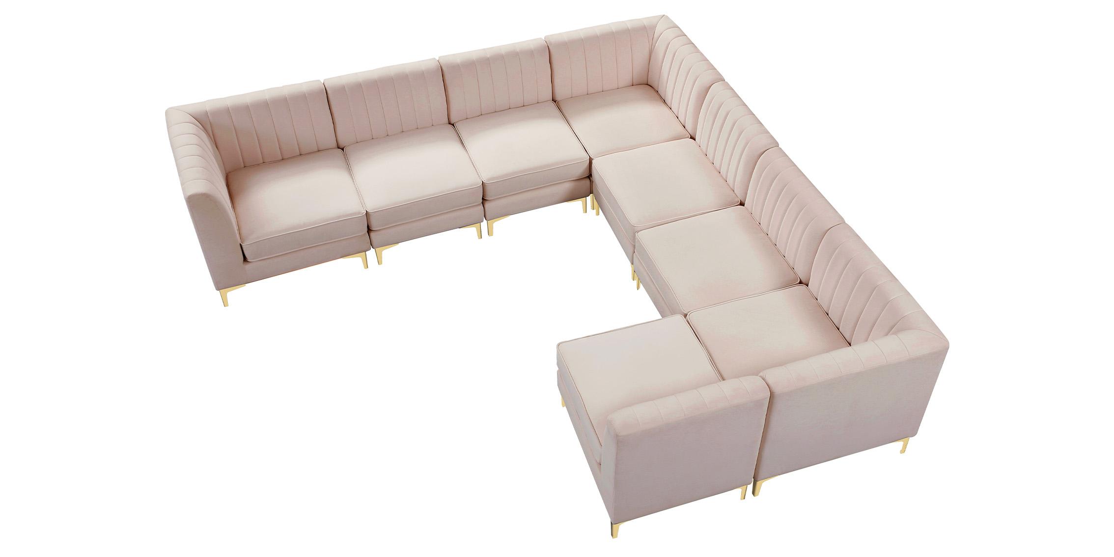

        
Meridian Furniture ALINA 604Pink-Sec8A Modular Sectional Sofa Pink Velvet 94308259284

