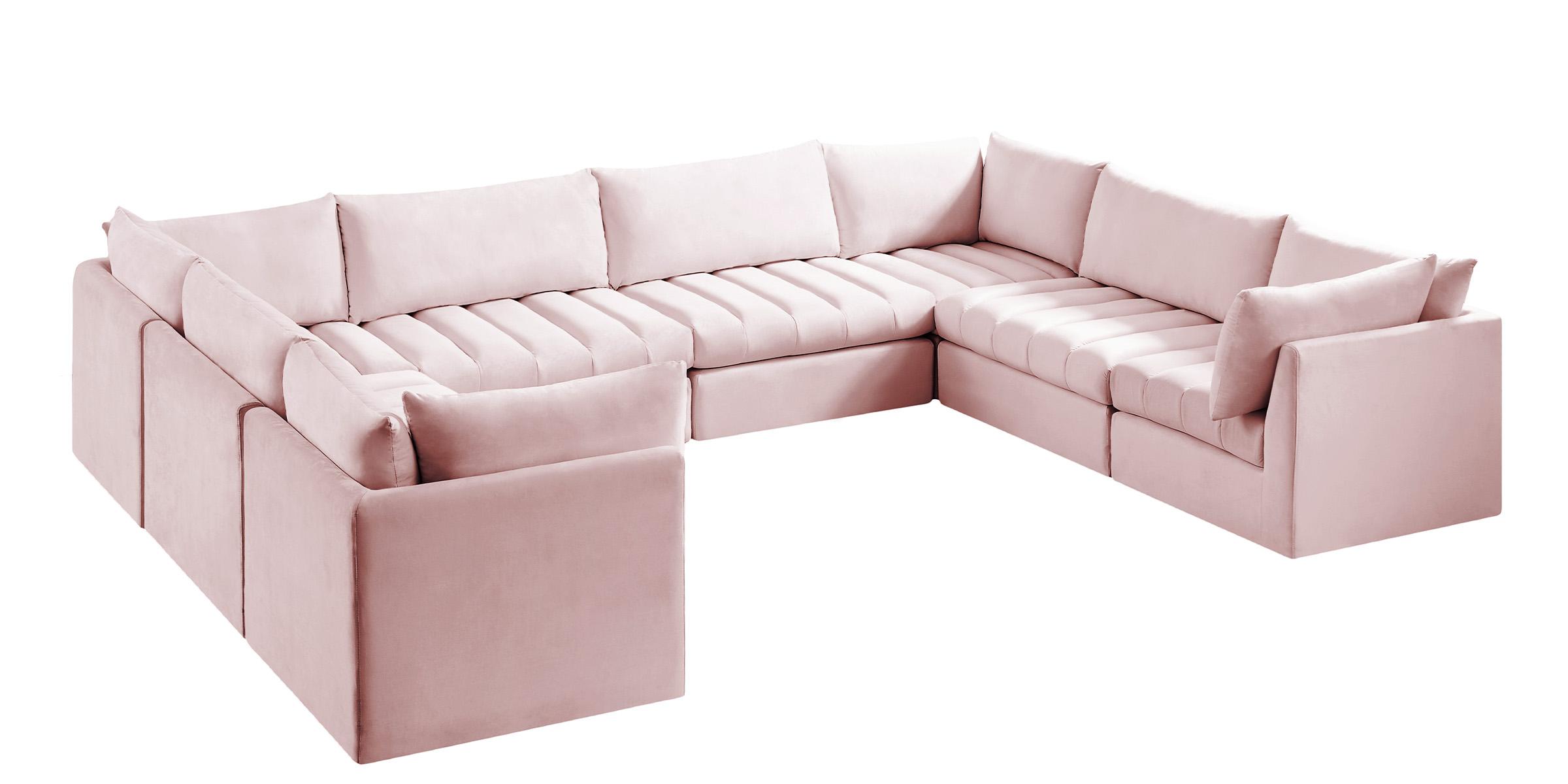 Meridian Furniture JACOB 649Pink-Sec8A Modular Sectional Sofa