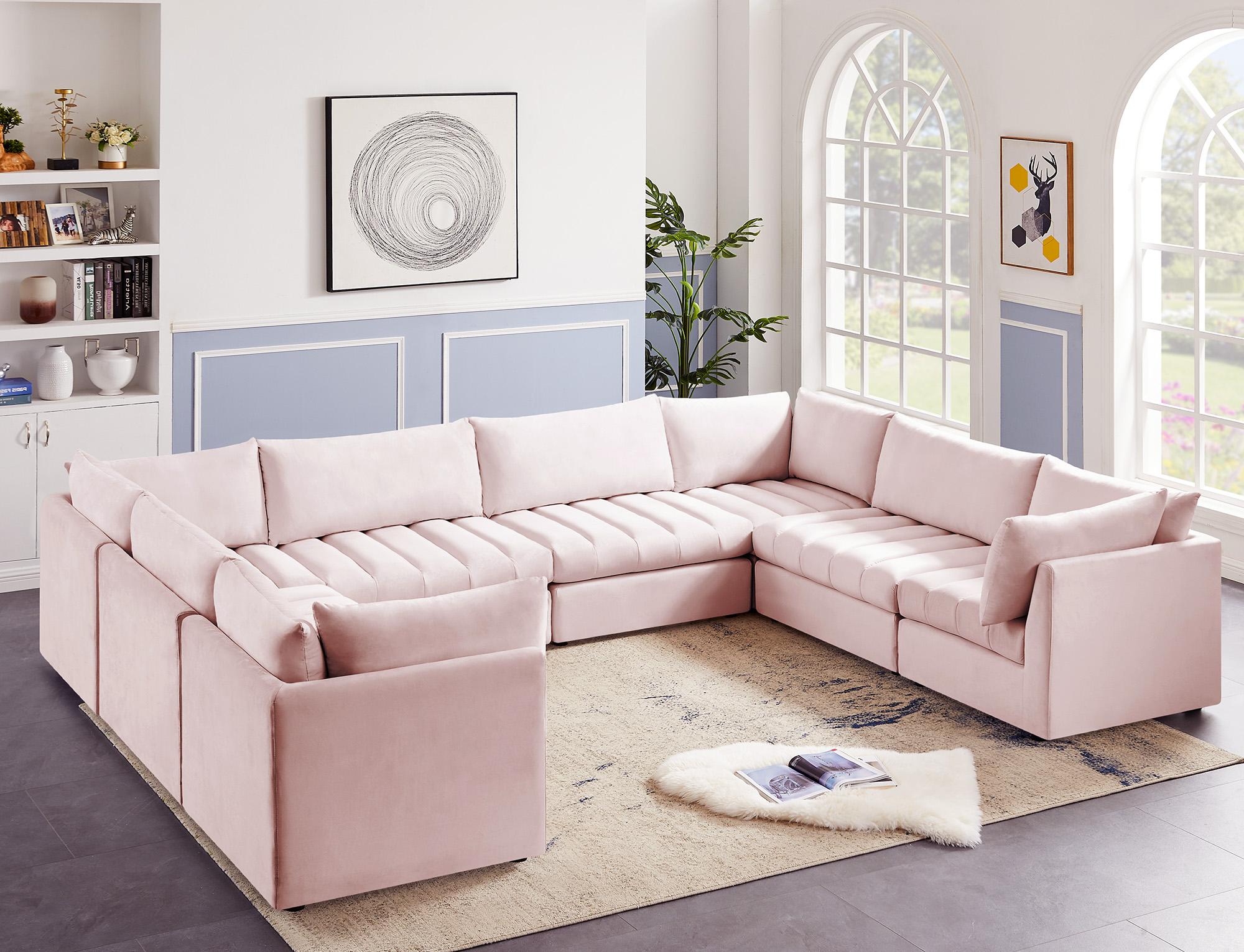 

        
Meridian Furniture JACOB 649Pink-Sec8A Modular Sectional Sofa Pink Velvet 94308260020
