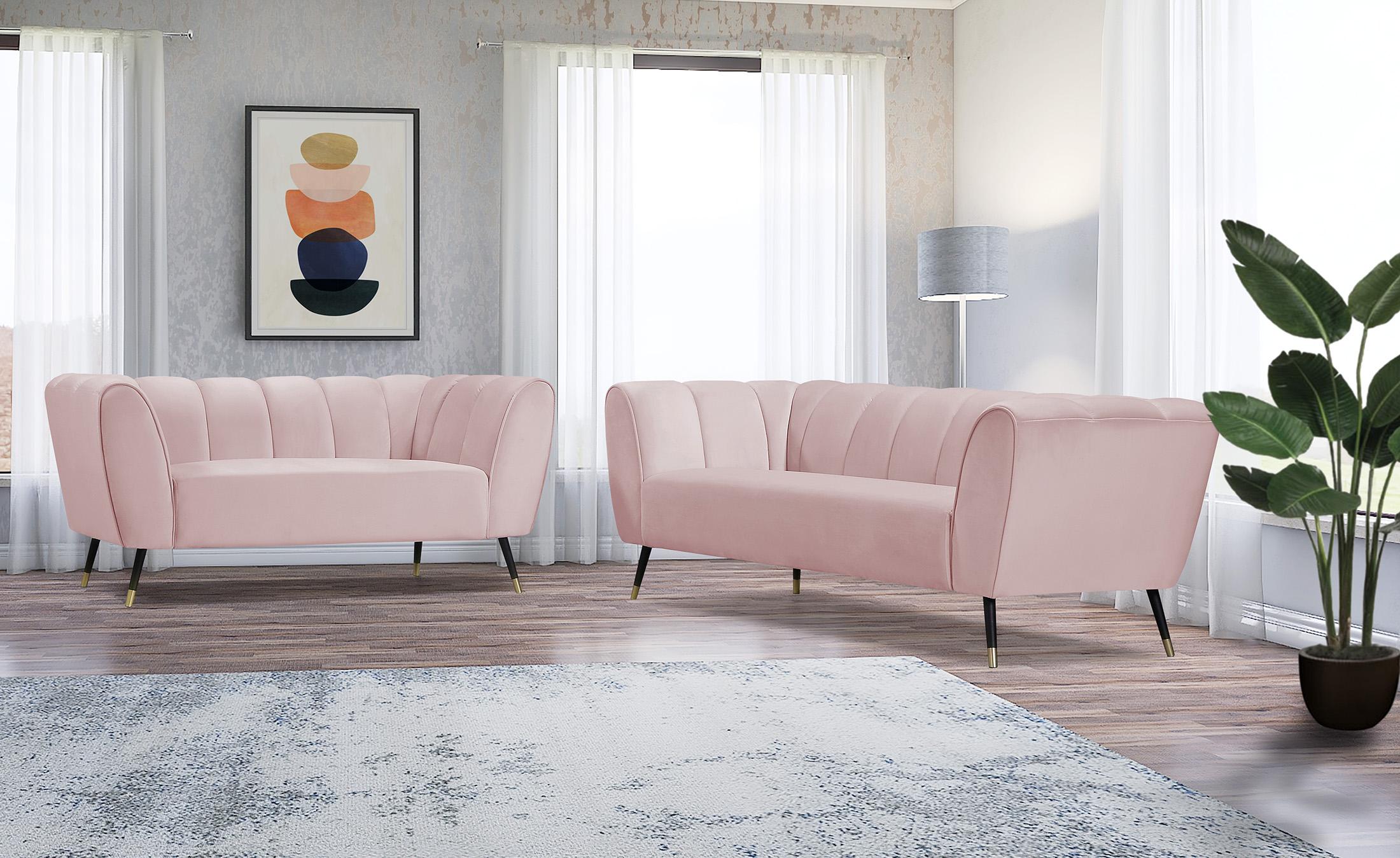 

    
626Pink-S Pink Velvet Channel Tufted Sofa BEAUMONT 626Pink-S Meridian Contemporary Modern
