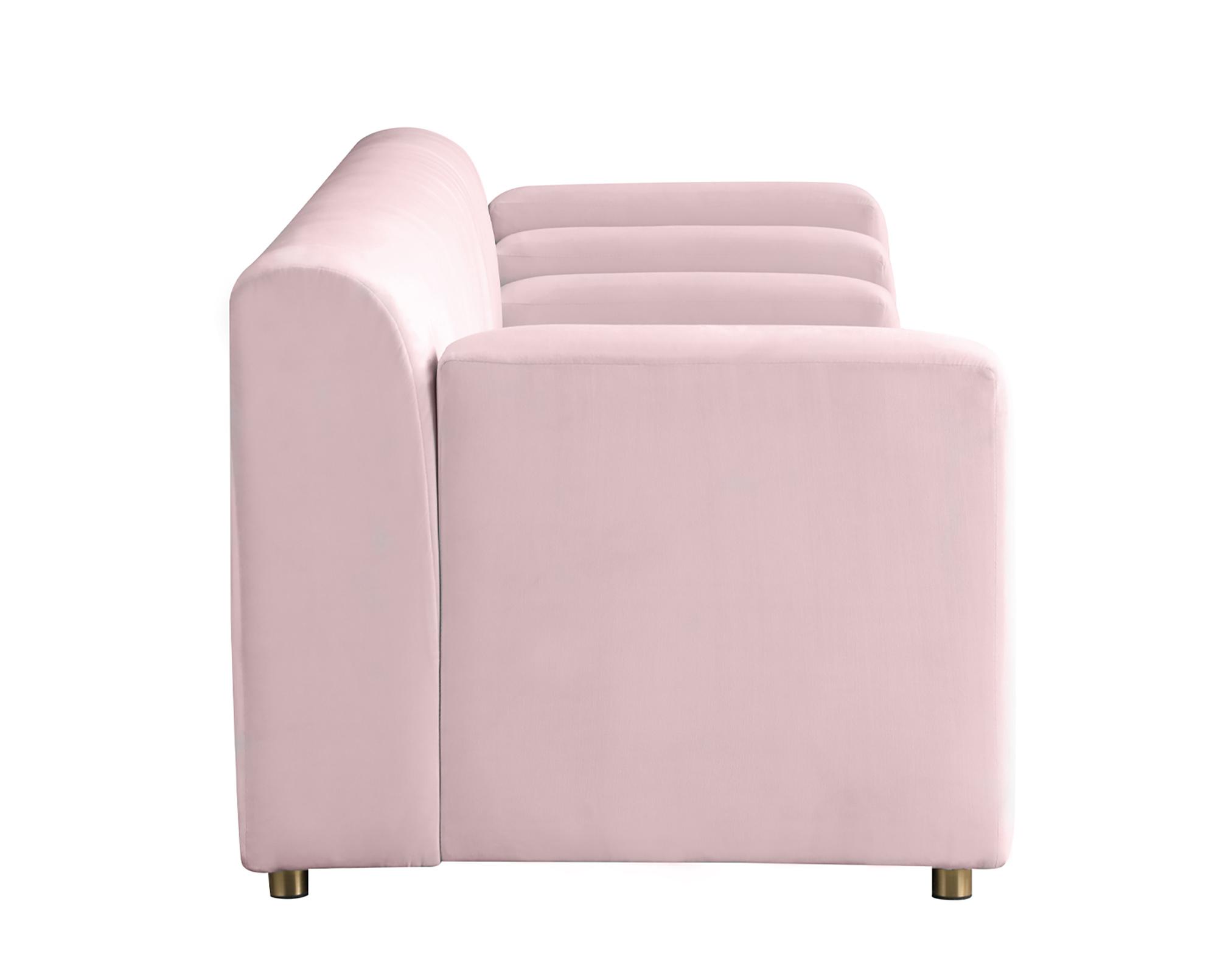 

    
 Order  Pink Velvet Channel Tufted Sofa Set 2Pcs NAYA 637Pink-S Meridian Contemporary
