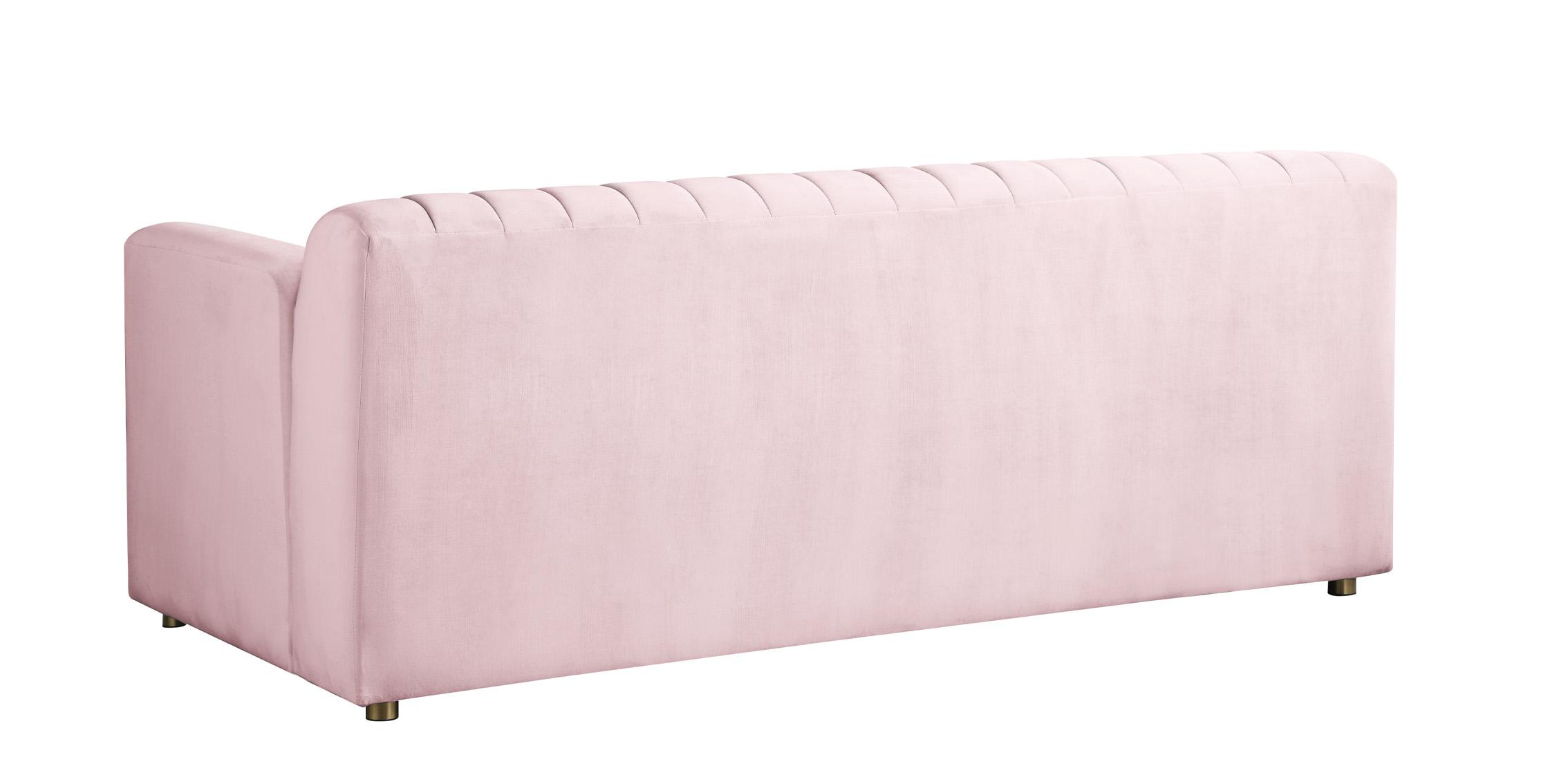 

    
 Shop  Pink Velvet Channel Tufted Sofa Set 3Pcs NAYA 637Pink-S Meridian Contemporary
