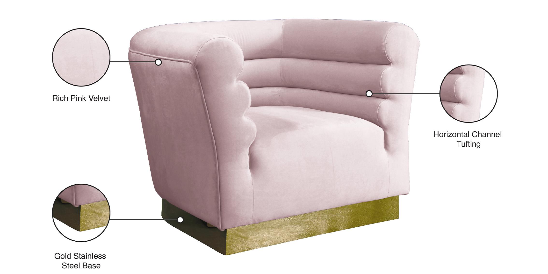 

        
Meridian Furniture BELLINI 669Pink-C Arm Chair Pink Velvet 704831405828
