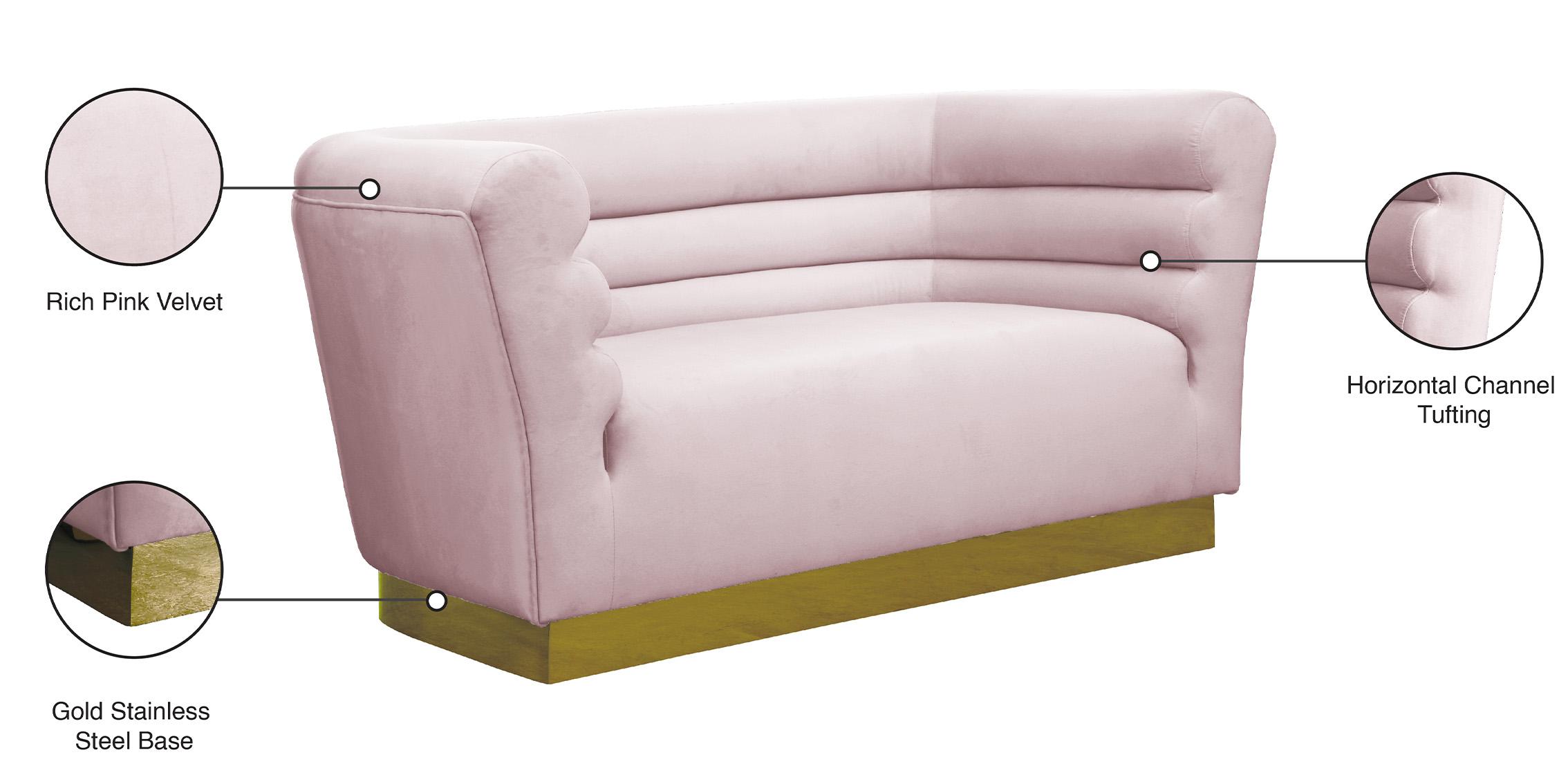 

        
Meridian Furniture BELLINI 669Pink-L Loveseat Pink Velvet 704831405811
