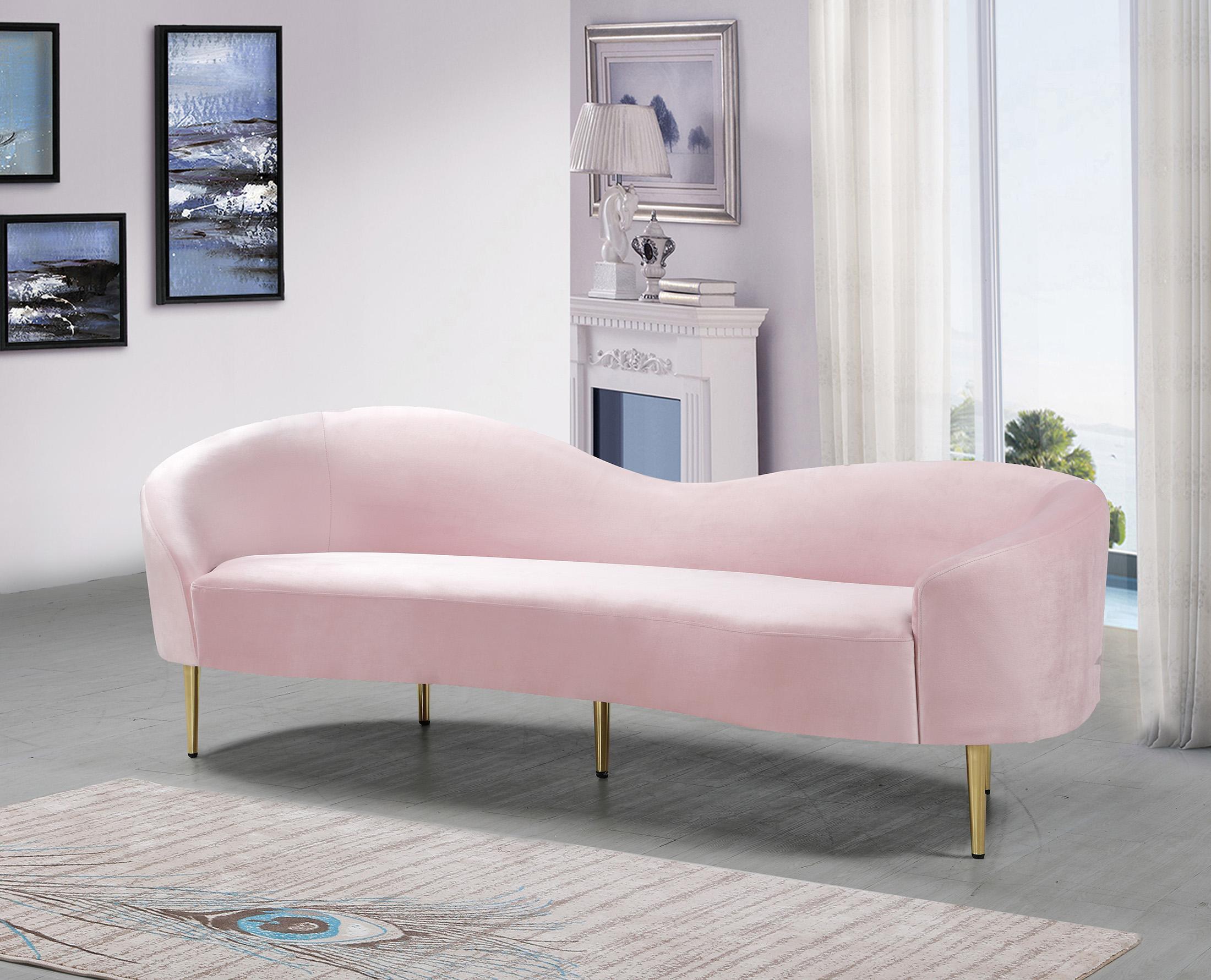 

        
704831402483Glam Pink Velvet Sofa Set 2Pcs RITZ 659Pink Meridian Contemporary Modern
