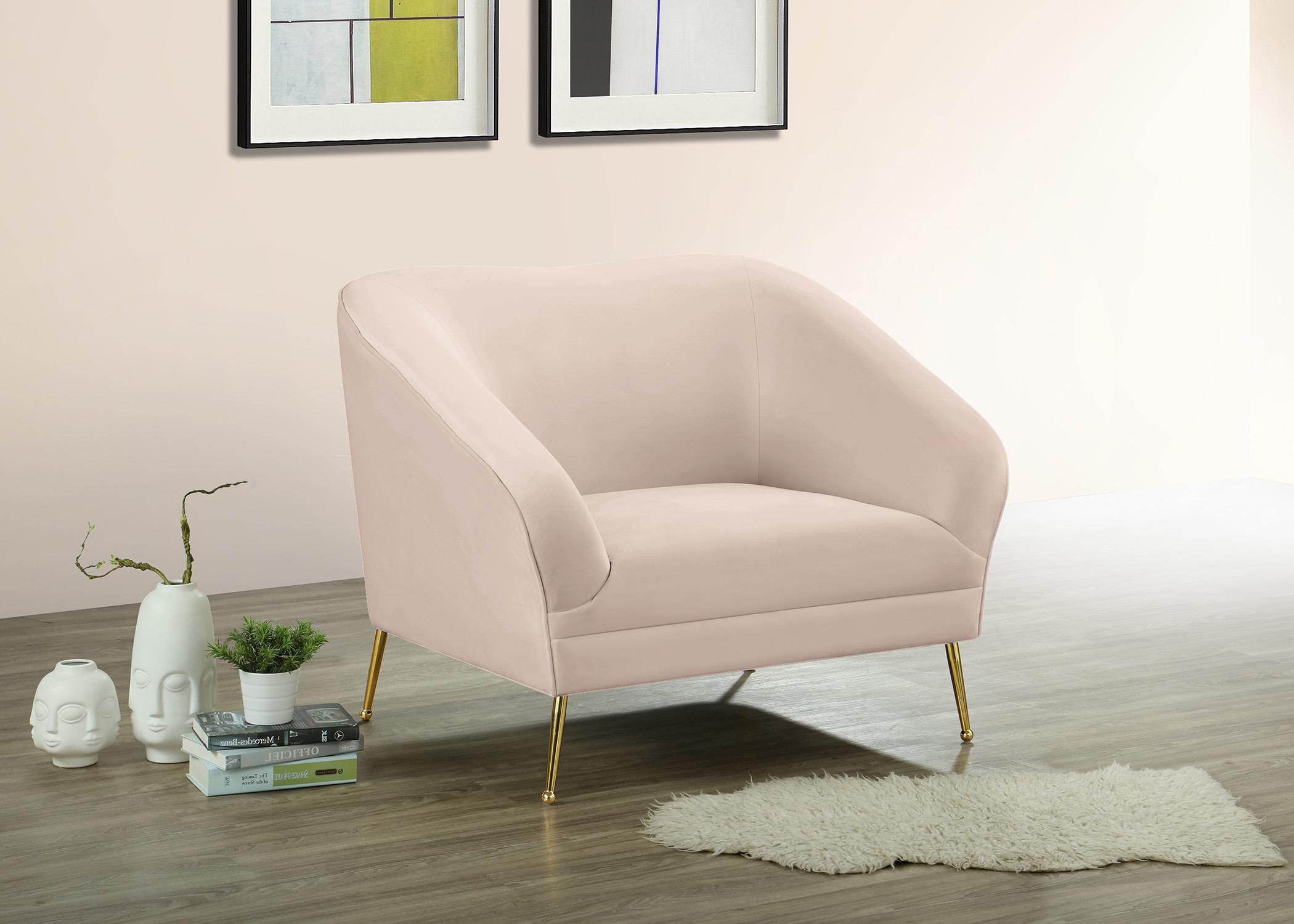 

    
Pink Velvet Curved Chair HERMOSA 658Pink-C Meridian Mid-Century Modern
