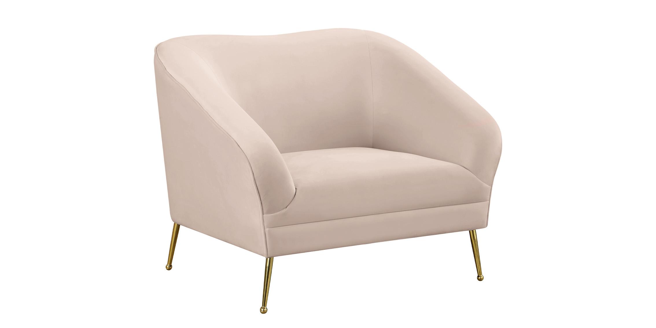 

    
Pink Velvet Curved Chair HERMOSA 658Pink-C Meridian Mid-Century Modern
