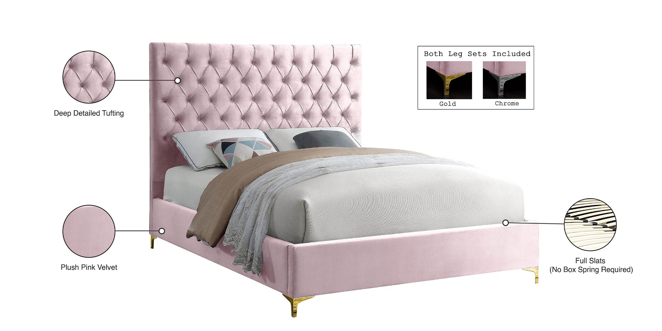 

    
CruzPink-F Pink Velvet Deep Button Tufting Full Bed CRUZ Meridian Contemporary Modern
