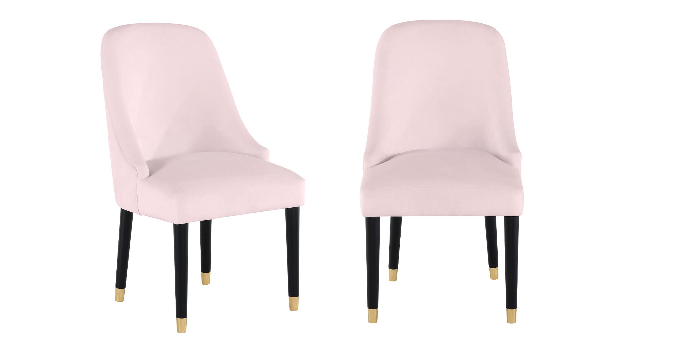 

    
Pink Velvet Dining Chair Set 2Pcs OMNI 923Pink-C Meridian Contemporary Modern
