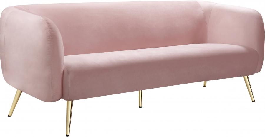 

        
Meridian Furniture Harlow Sofa Loveseat and Chair Set Pink Velvet 704831402629
