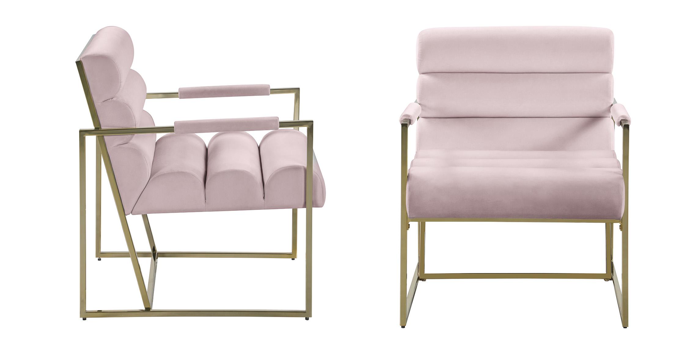 

    
Pink Velvet & Gold Tufted Accent Chair Set 2Pcs WAYNE 526Pink Meridian Modern
