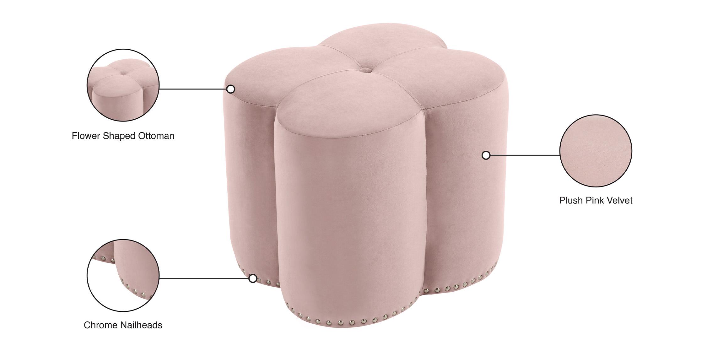 

    
Meridian Furniture CLOVER Ottoman Pink 173Pink

