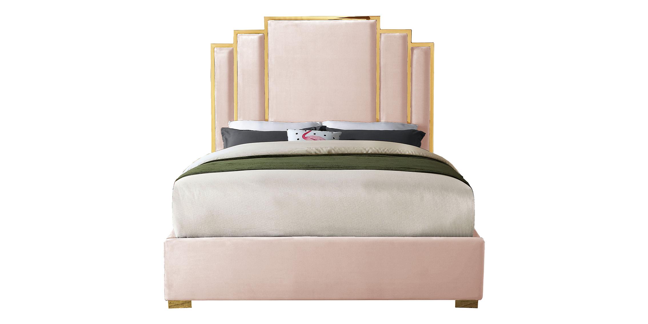 

    
Meridian Furniture HUGO HugoPink-K Platform Bed Pink/Gold HugoPink-K
