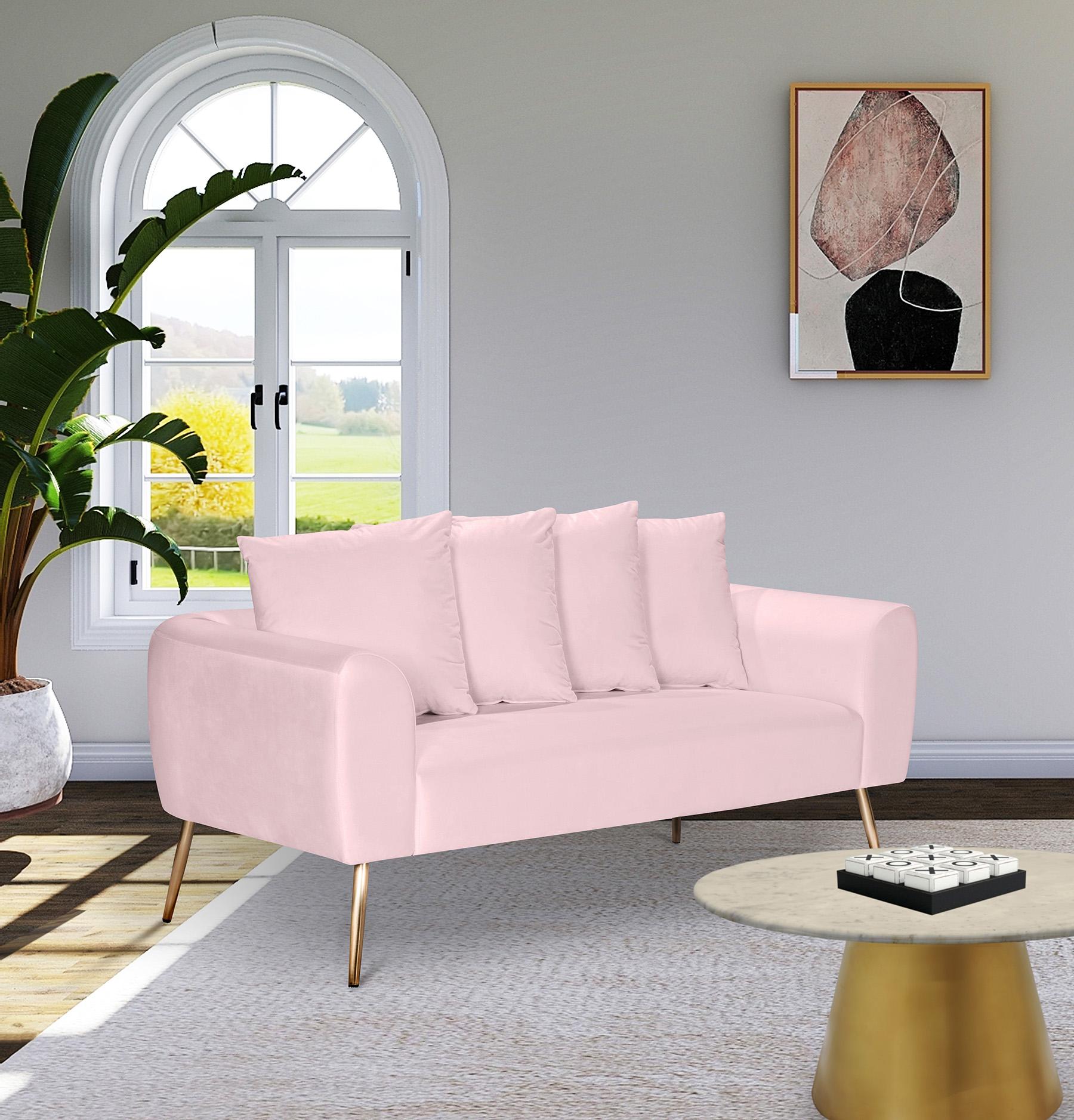 

    
Meridian Furniture Quinn Sofa Set Pink 639Pink-SLC
