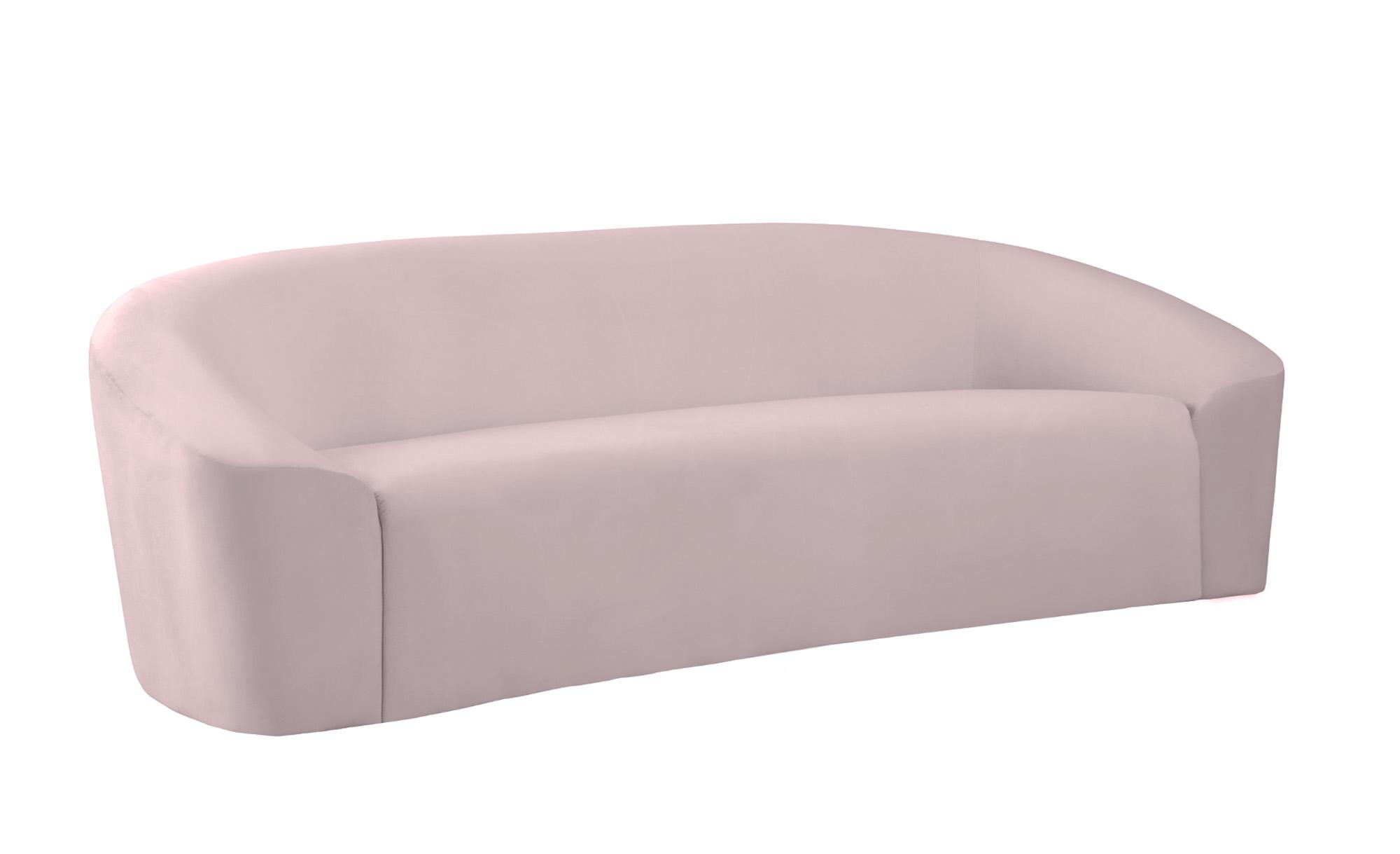 Contemporary, Modern Sofa RILEY 610Pink-S 610Pink-S in Pink Velvet