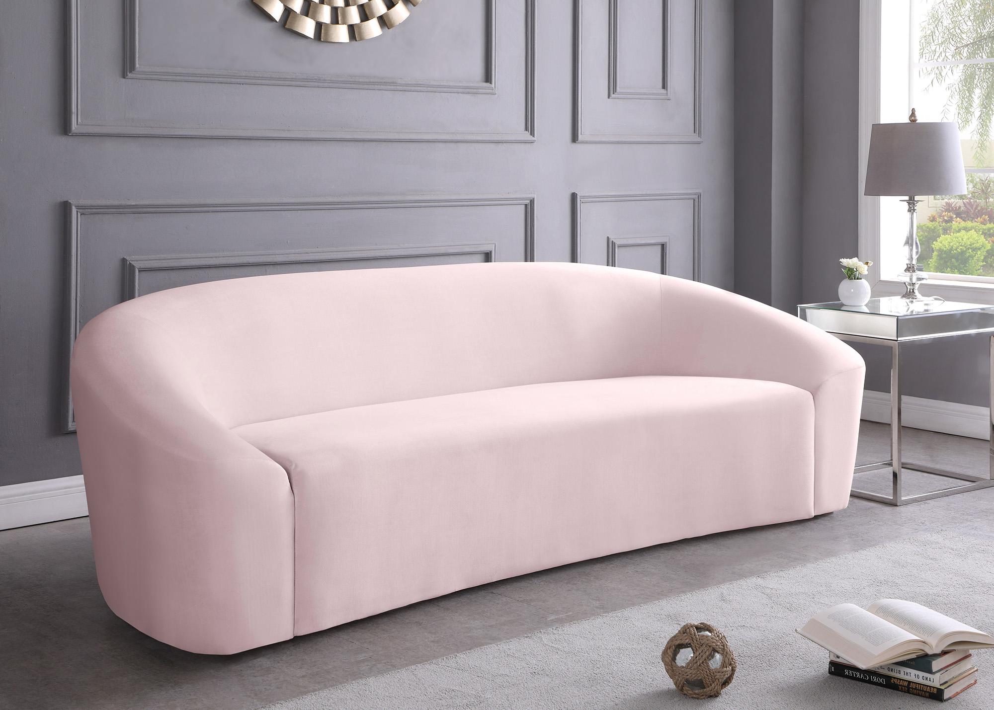 

    
 Order  Pink Velvet Sofa Set 2Pcs RILEY 610Pink-S Meridian Contemporary Modern
