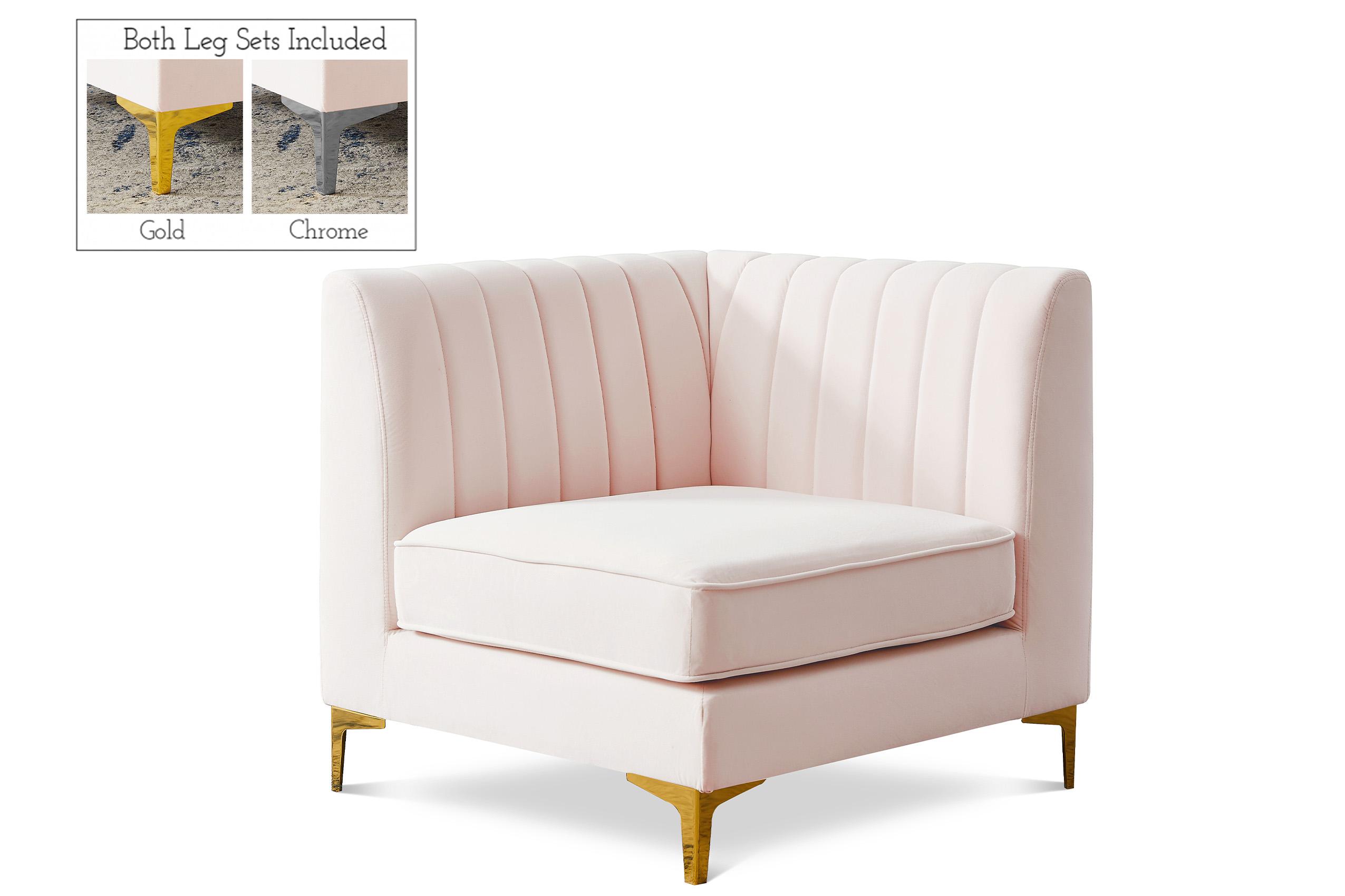 

    
PINK Velvet Tufted Modular Corner Chair ALINA 604Pink-Corner Meridian Modern
