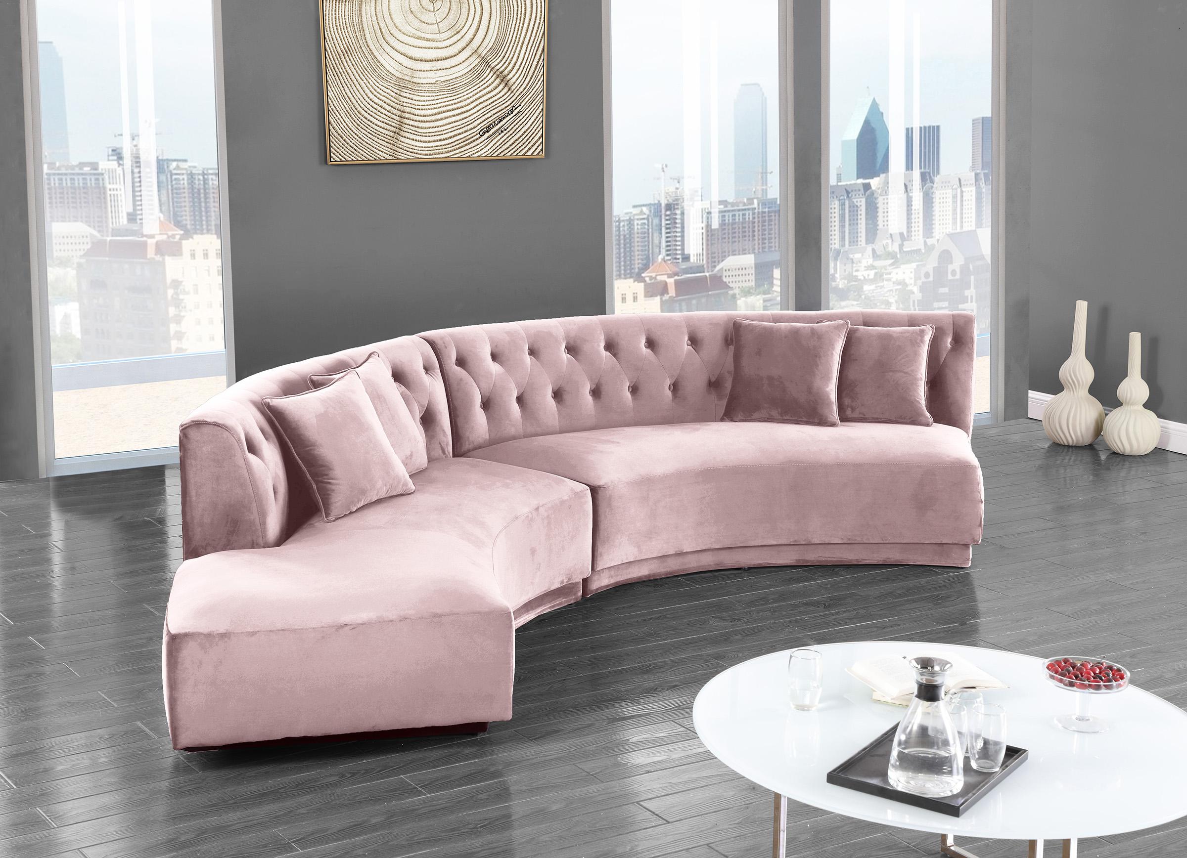 

        
Meridian Furniture KENZI 641Pink-Set Sectional Sofa Set Pink Velvet 704831401035
