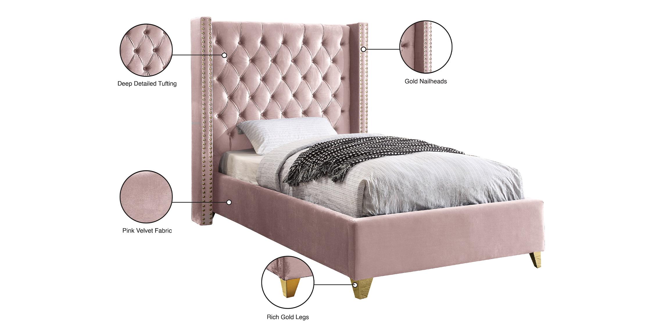 

    
Meridian Furniture BAROLO Pink-T Platform Bed Pink BaroloPink-T
