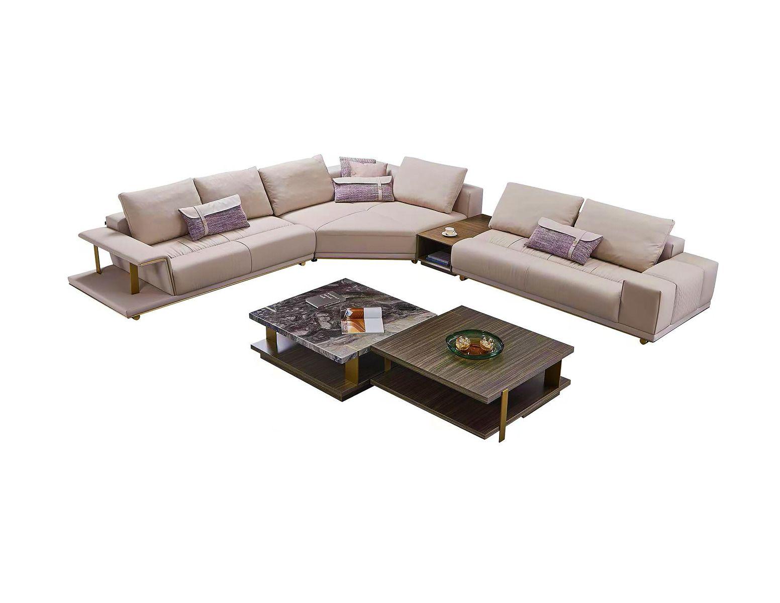 

    
Pinkish Gray Top Grain Genuine Leather Sectional Sofa Set Right Sitting EK-LY1003R American Eagle
