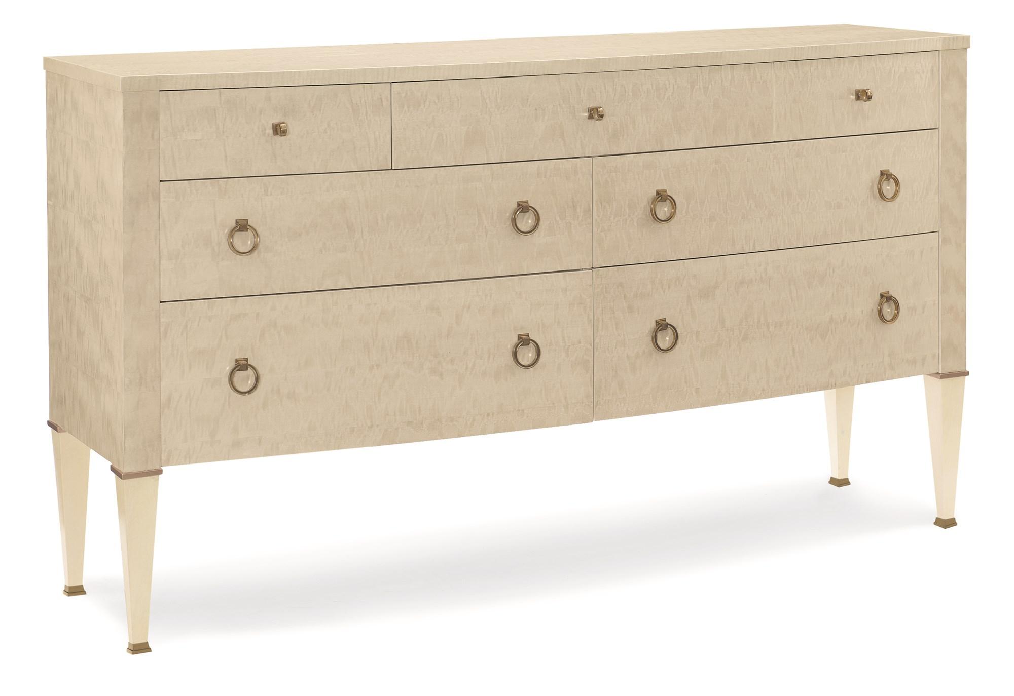 

    
Platinum Blonde Finish 7 Drawers Dresser IN MY DRAWERS by Caracole

