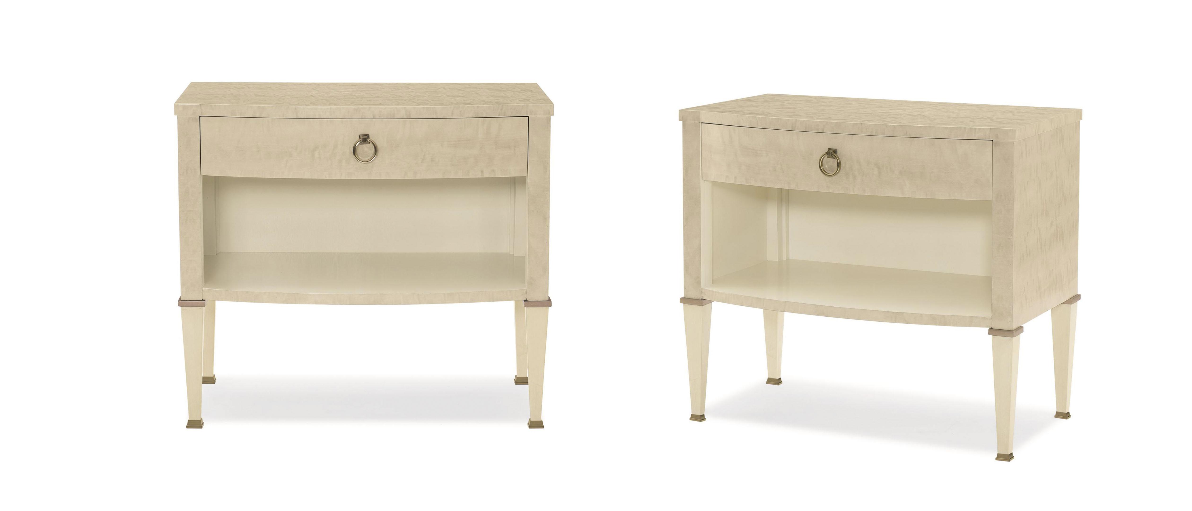 

    
Platinum Blonde.Finish Nightstand Set 2Pcs STAND BY ME by Caracole
